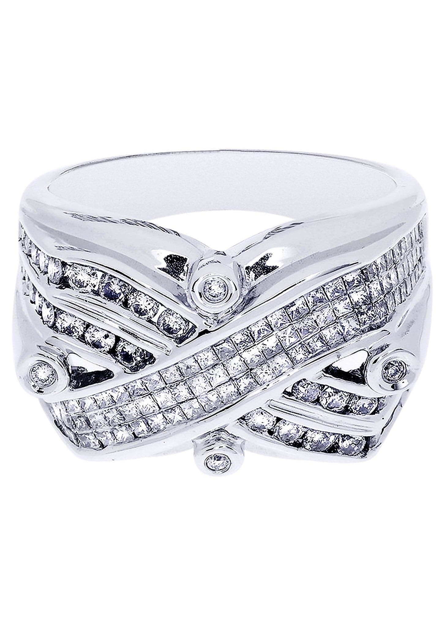 White Gold Mens Diamond Ring| 0.87 Carats| 12.75 Grams