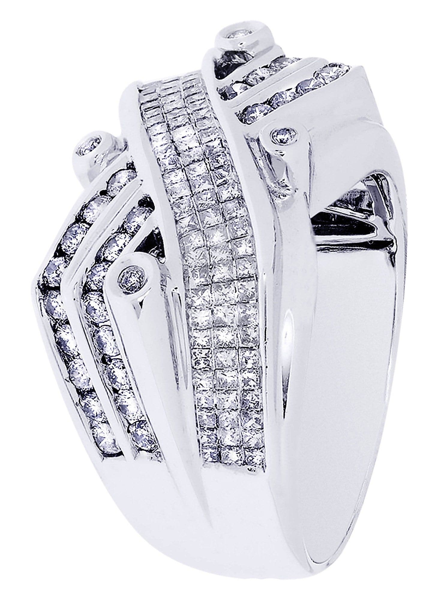 White Gold Mens Diamond Ring| 0.87 Carats| 12.75 Grams - Image 2