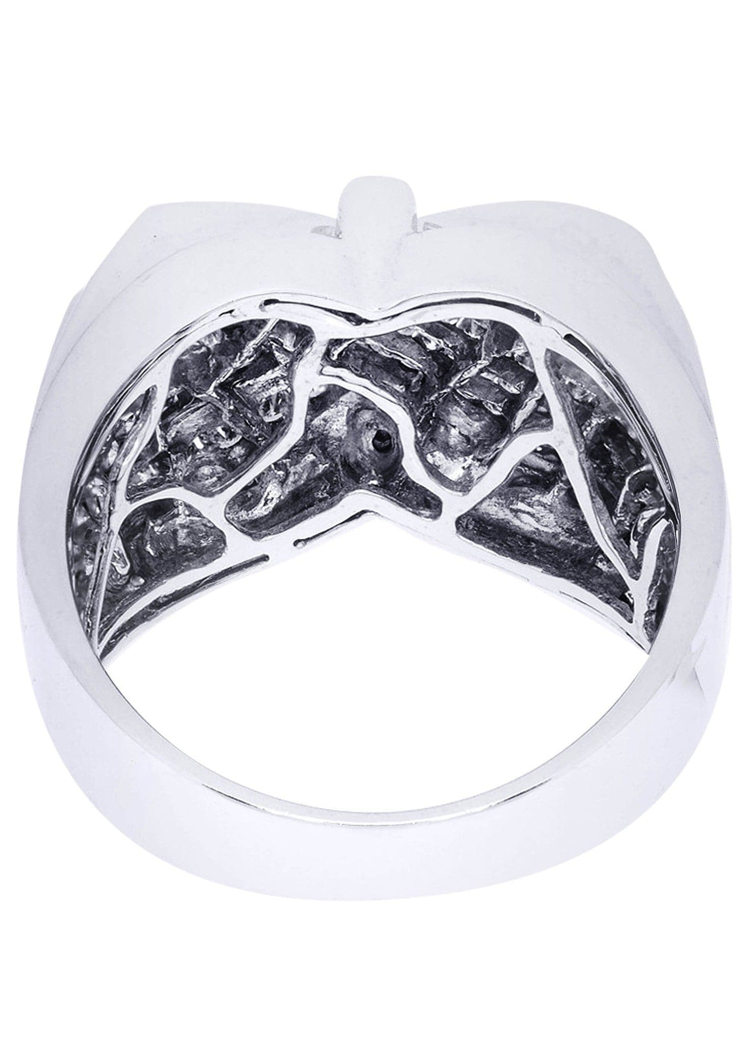 White Gold Mens Diamond Ring| 0.87 Carats| 12.75 Grams - Image 3