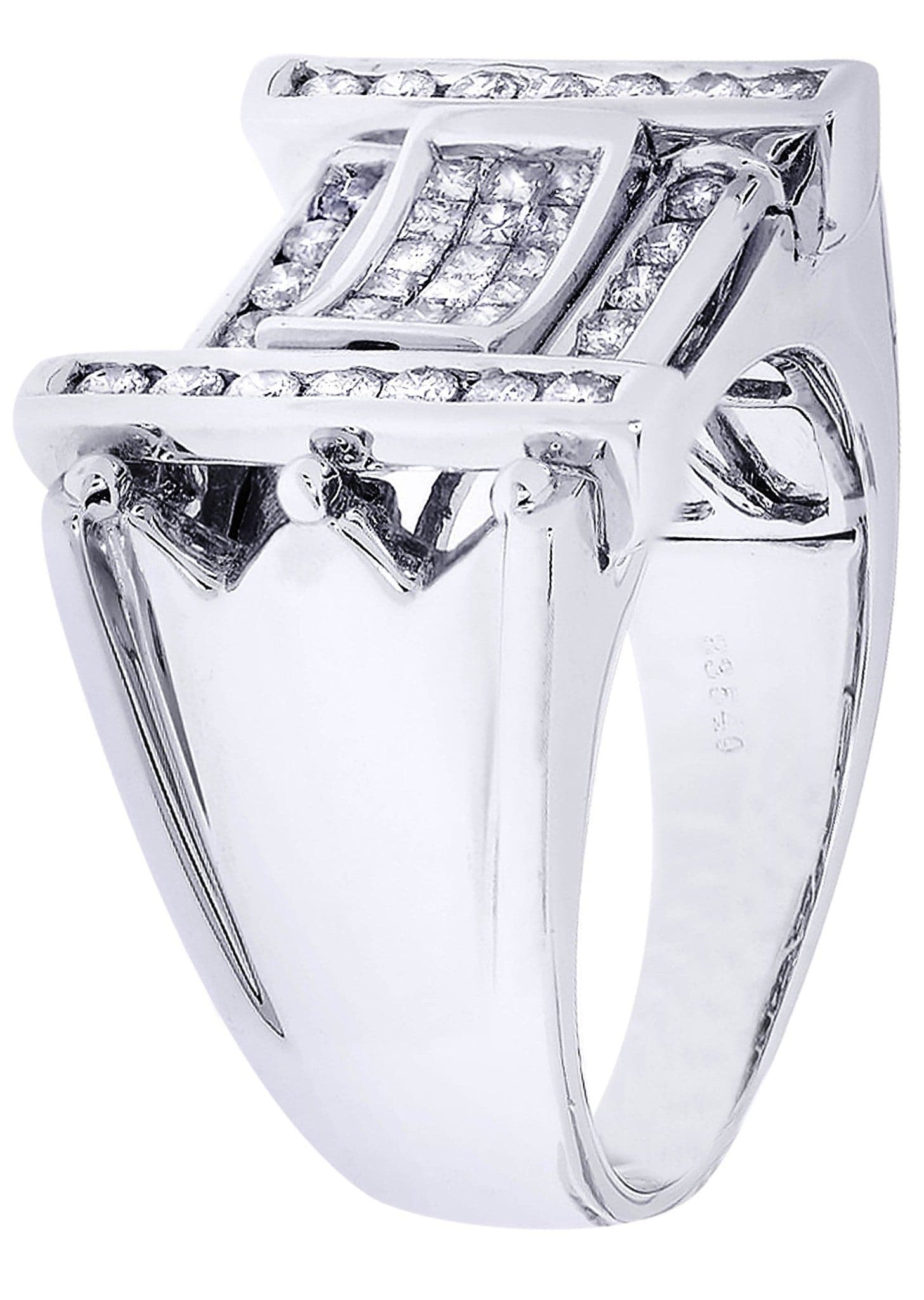 White Gold Mens Diamond Ring| 0.89 Carats| 12.3 Grams - Image 2