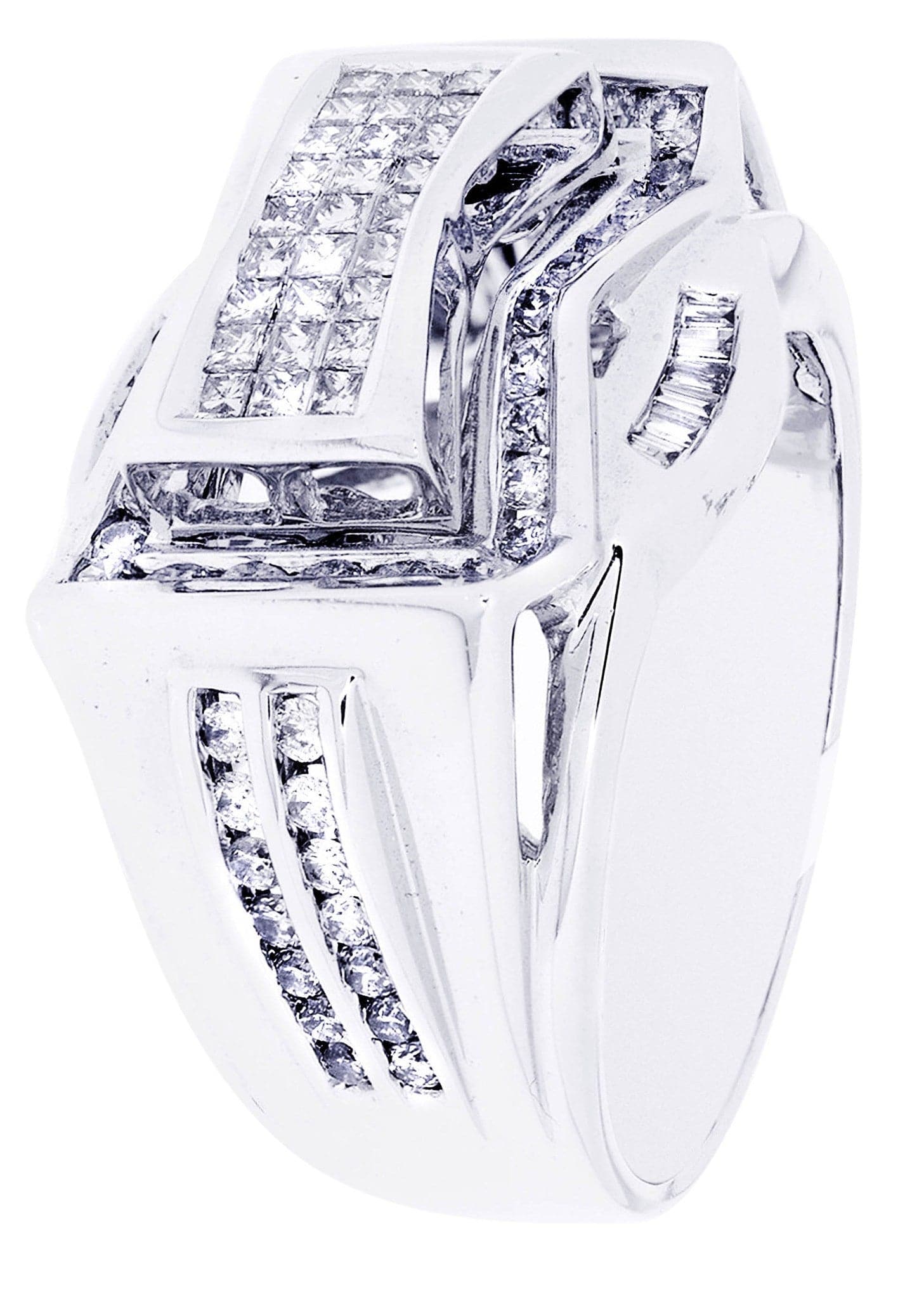 White Gold Mens Diamond Ring| 0.89 Carats| 13.65 Grams - Image 2