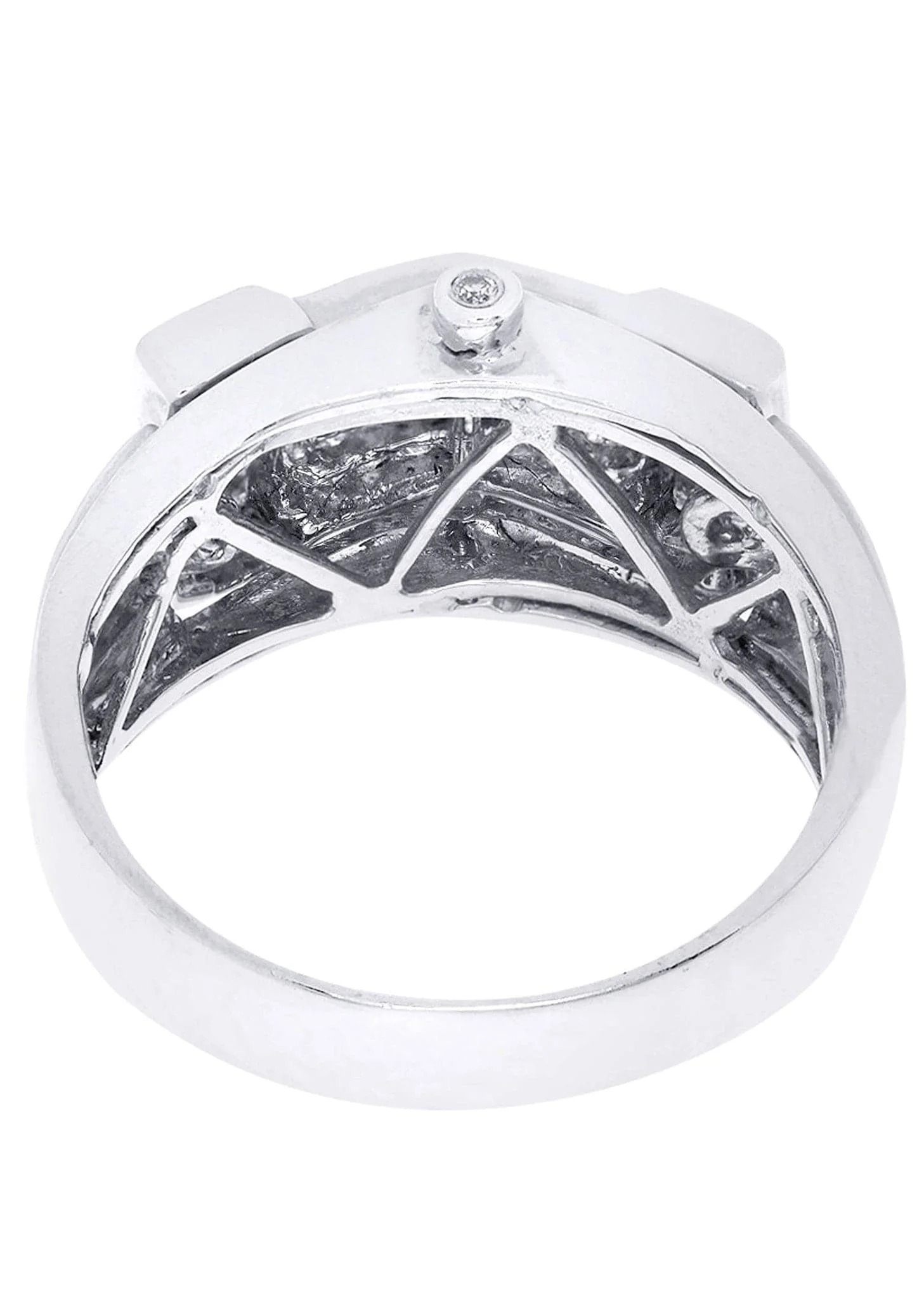 White Gold Mens Diamond Ring| 0.89 Carats| 9.94 Grams - Image 3
