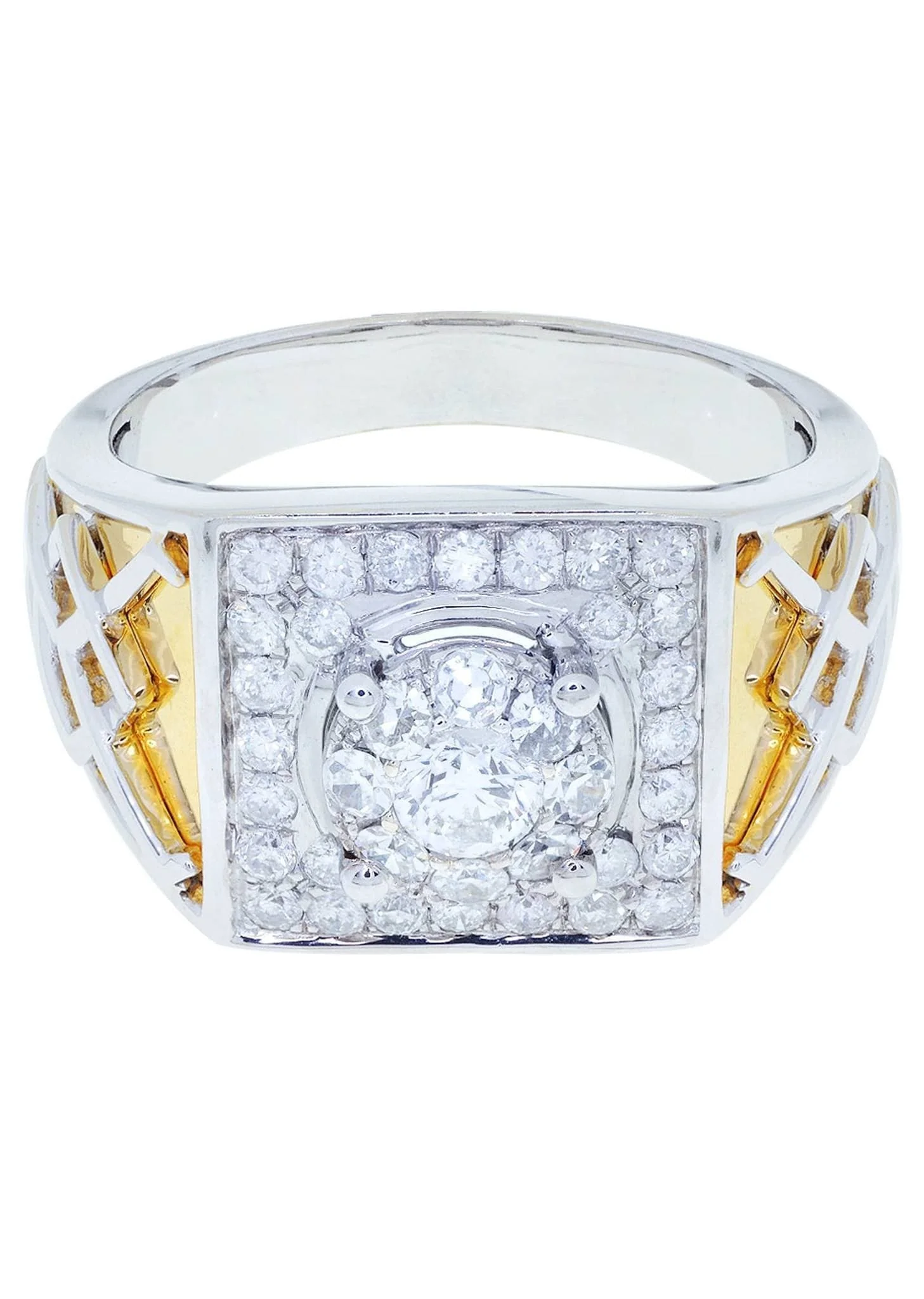 White Gold Mens Diamond Ring| 0.92 Carats| 10.56 Grams
