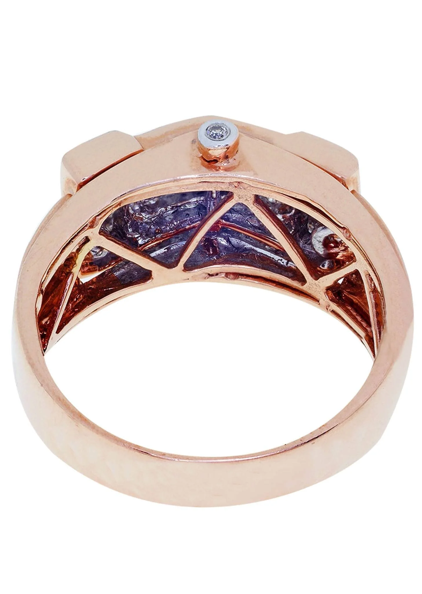 Rose Gold Mens Diamond Ring / Pinky Diamond Ring| 0.92 Carats - Image 3