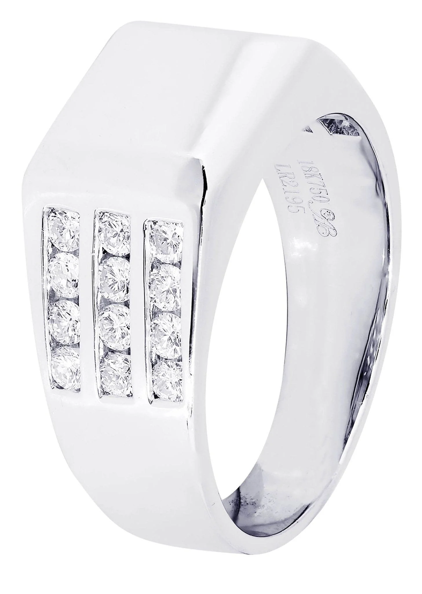 White Gold Mens Diamond Ring| 0.94 Carats| 9.91 Grams - Image 2