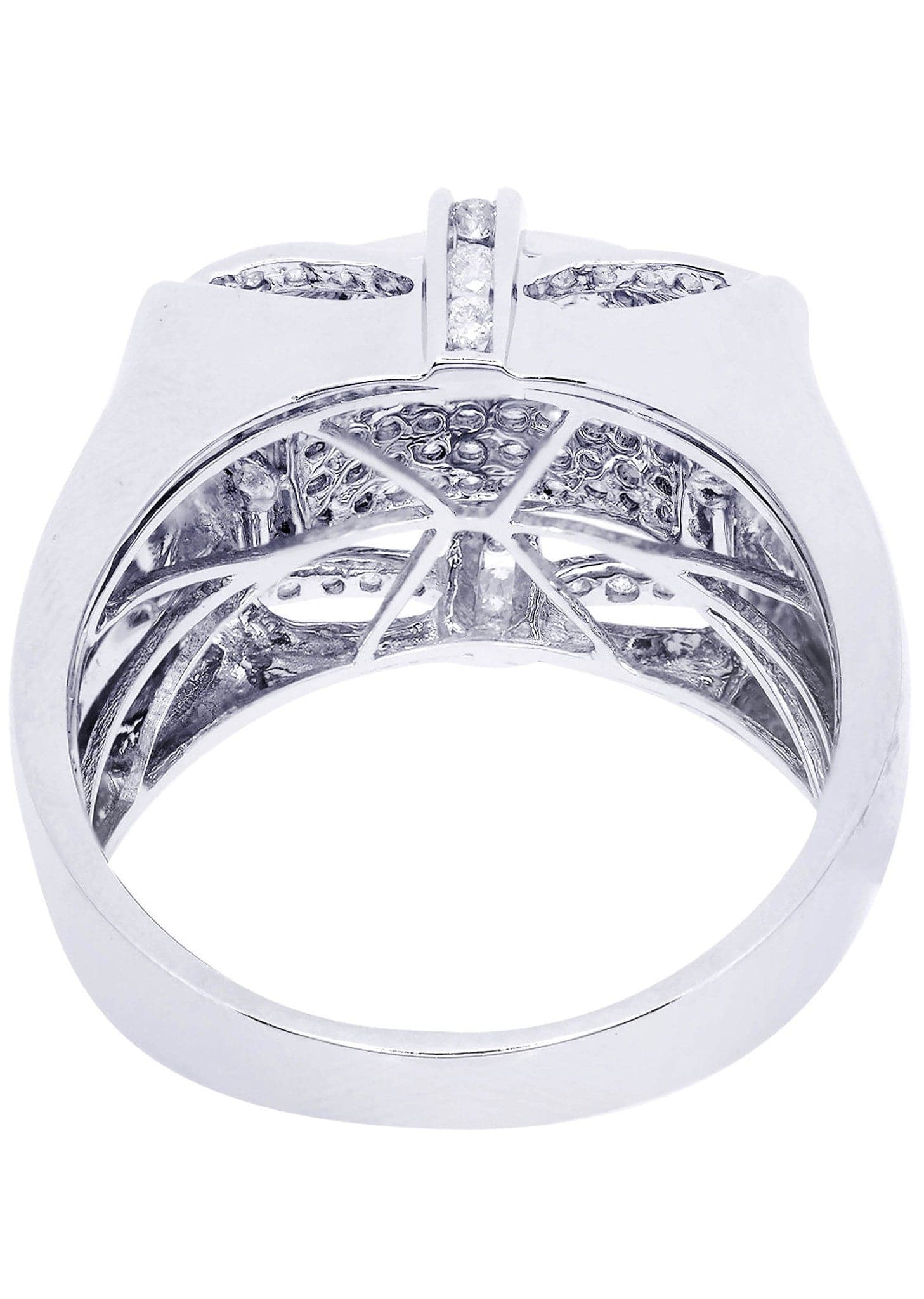 White Gold Mens Diamond Ring| 0.95 Carats| 11.27 Grams - Image 3