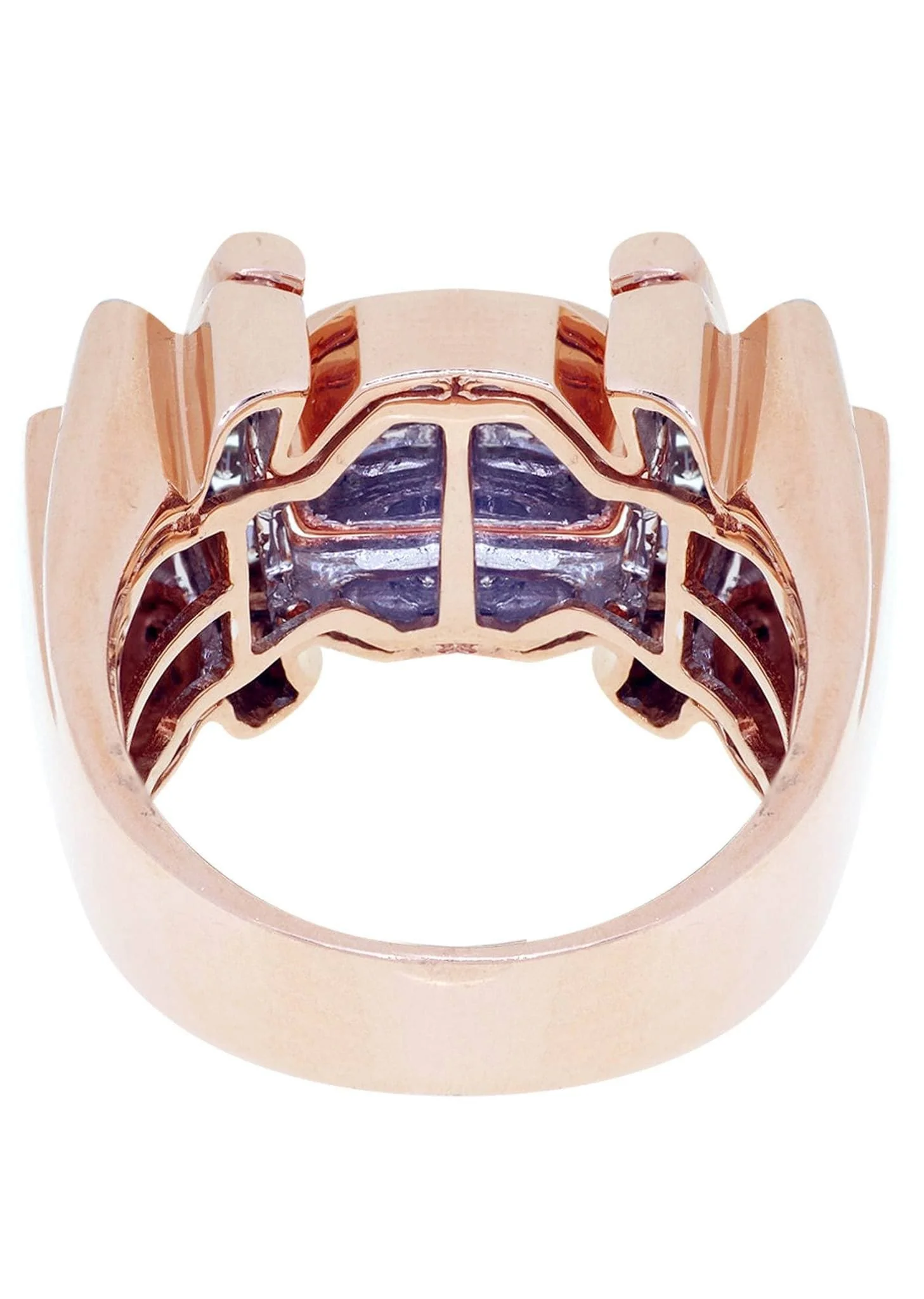 Rose Gold Mens Diamond Ring / Pinky Diamond Ring| 0.98 Carats - Image 3