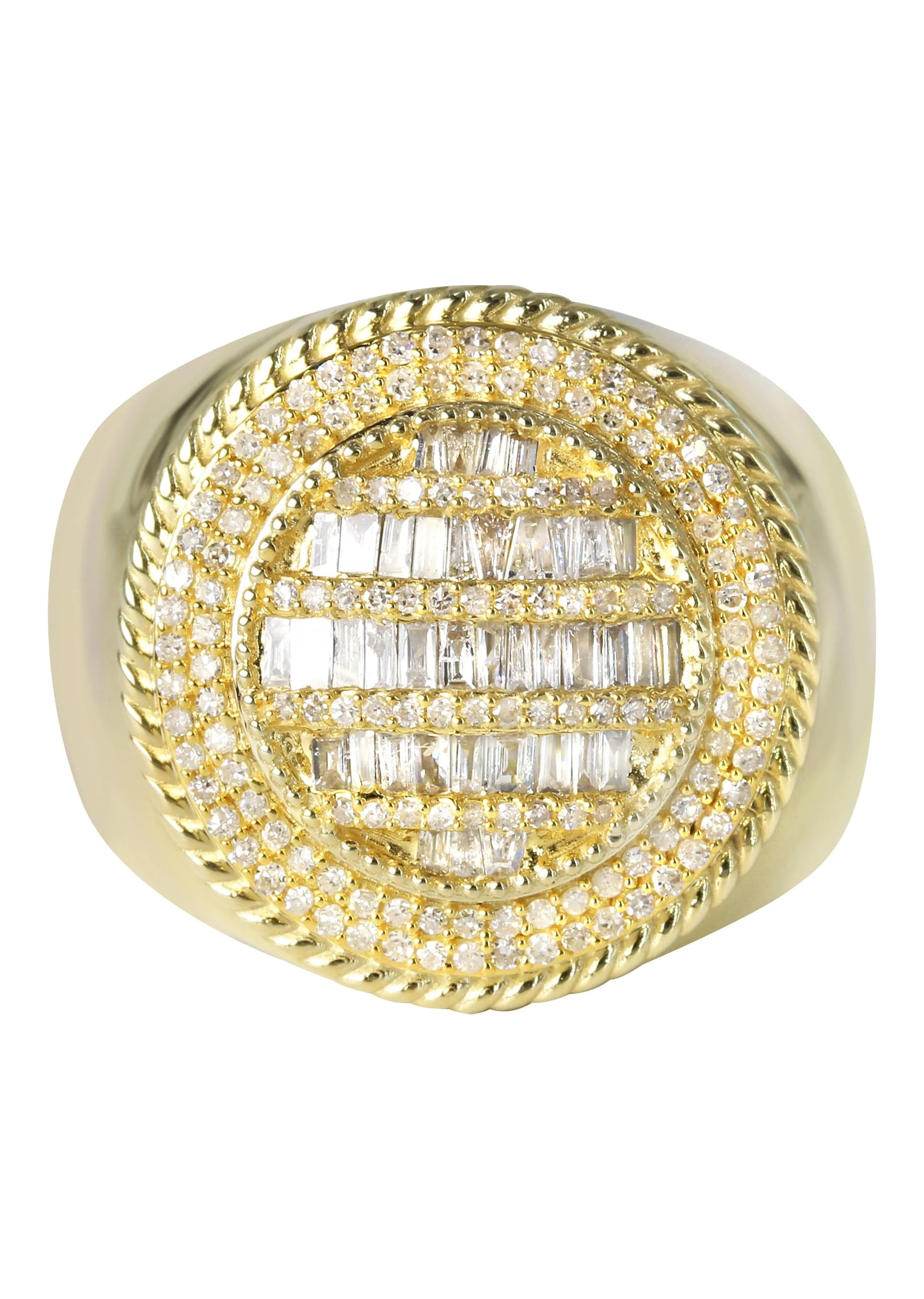 Mens Baguette Diamond Pinky Ring  | 0.89 Carats | 10.3 Grams
