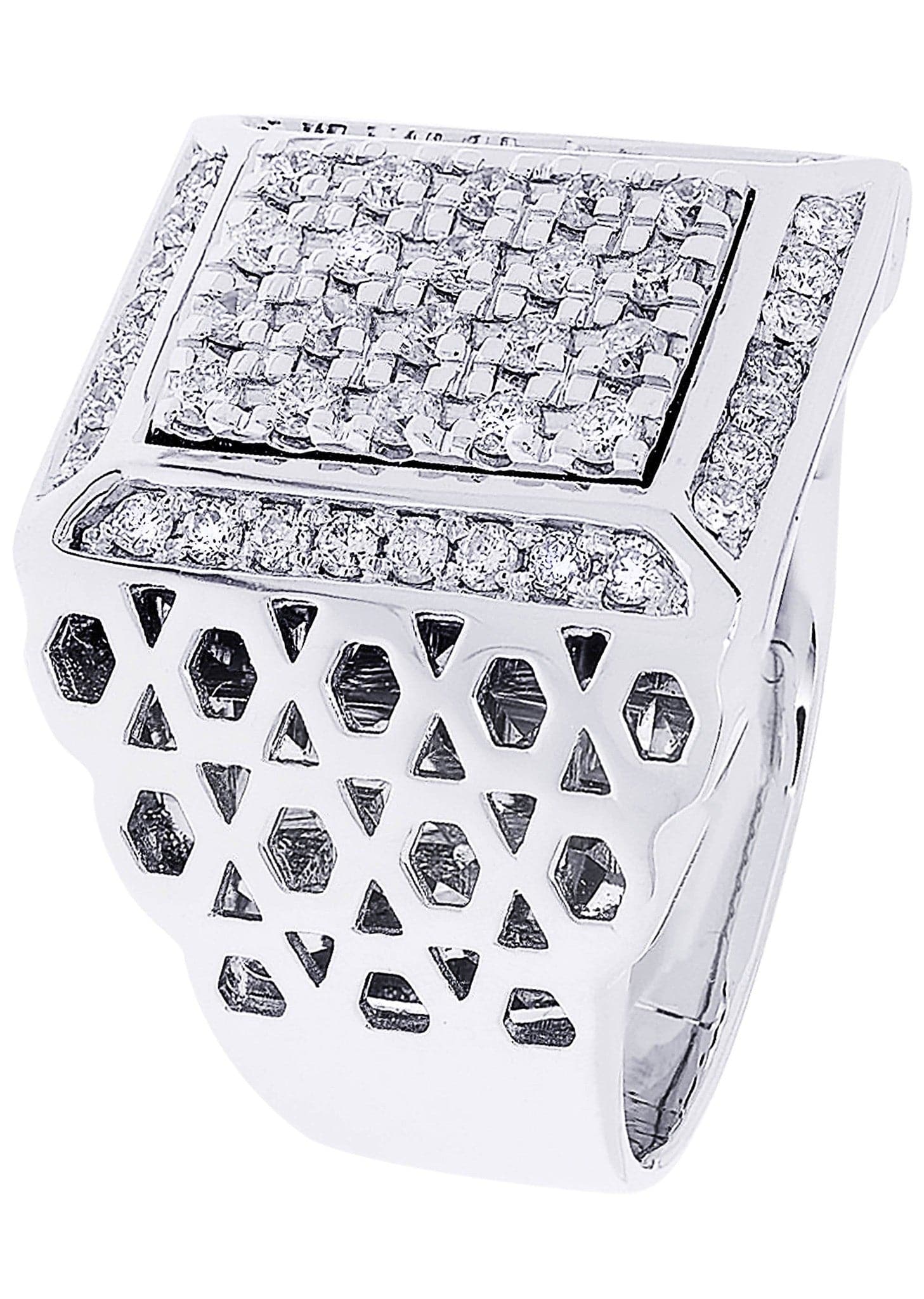 White Gold Mens Diamond Ring| 1.03 Carats| 19.11 Grams - Image 2