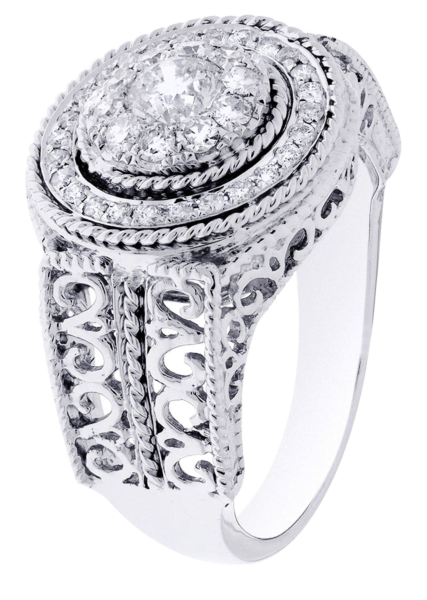 White Gold Mens Diamond Ring| 1.04 Carats| 8.41 Grams - Image 2