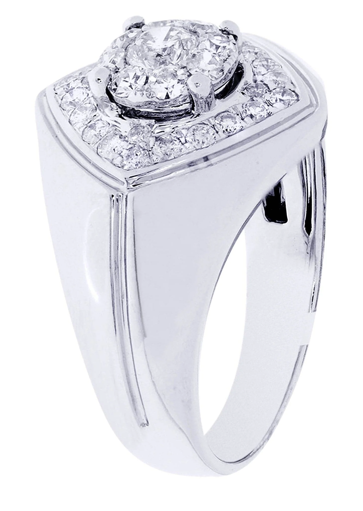 White Gold Mens Diamond Ring| 1.05 Carats| 9.04 Grams - Image 2