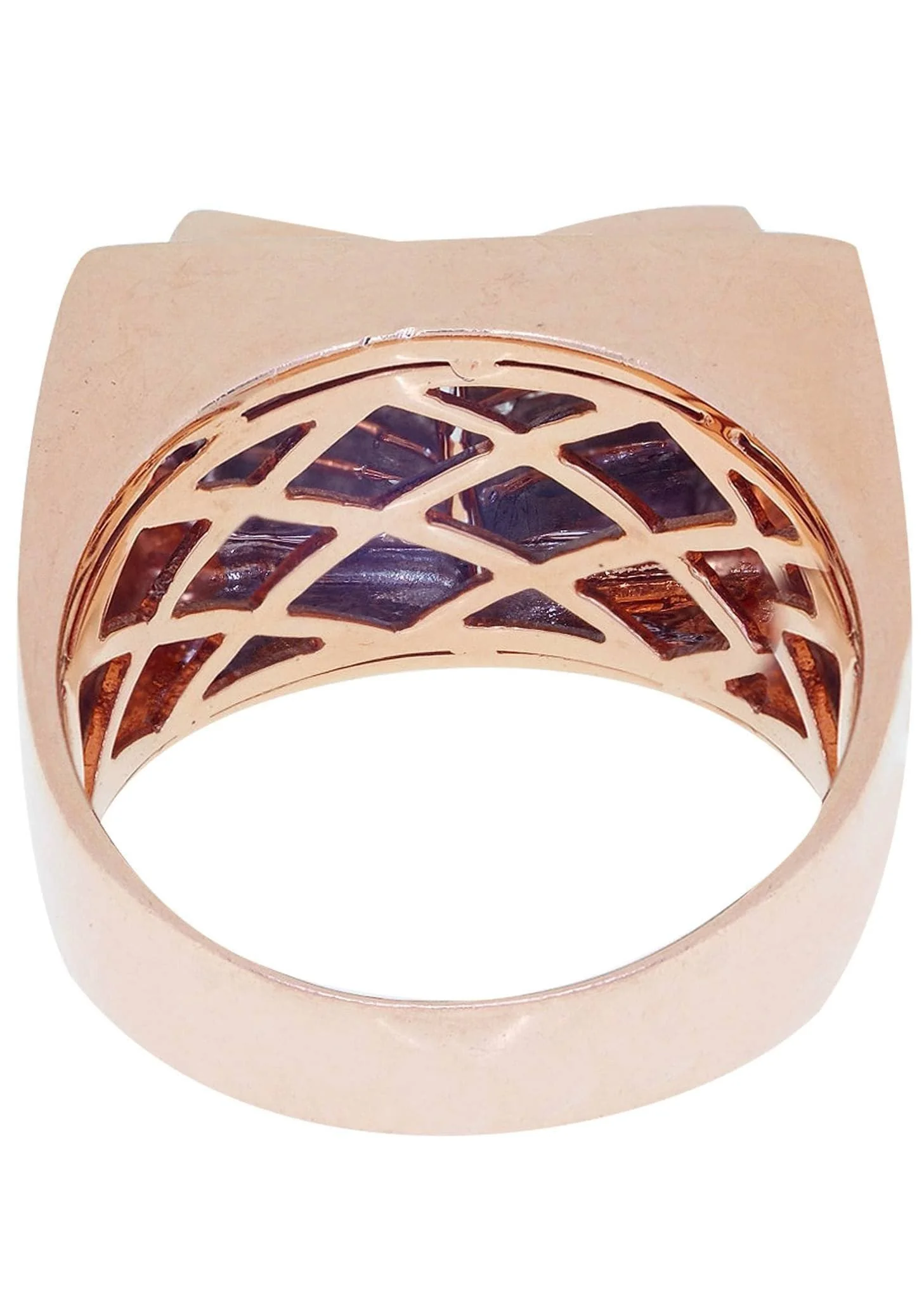 Rose Gold Mens Diamond Ring / Pinky Diamond Ring| 1.2 Carats - Image 3