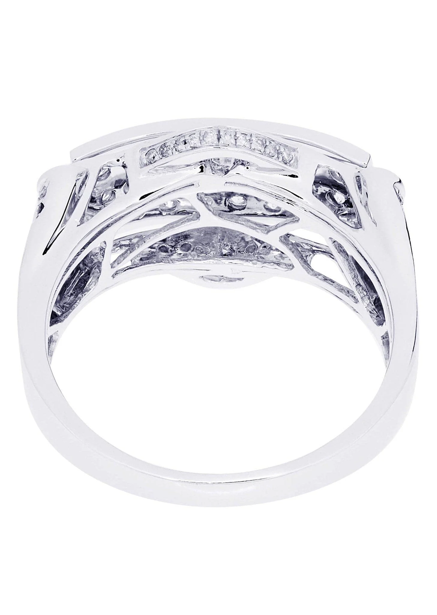 White Gold Mens Diamond Ring| 1.22 Carats| 8.52 Grams - Image 3