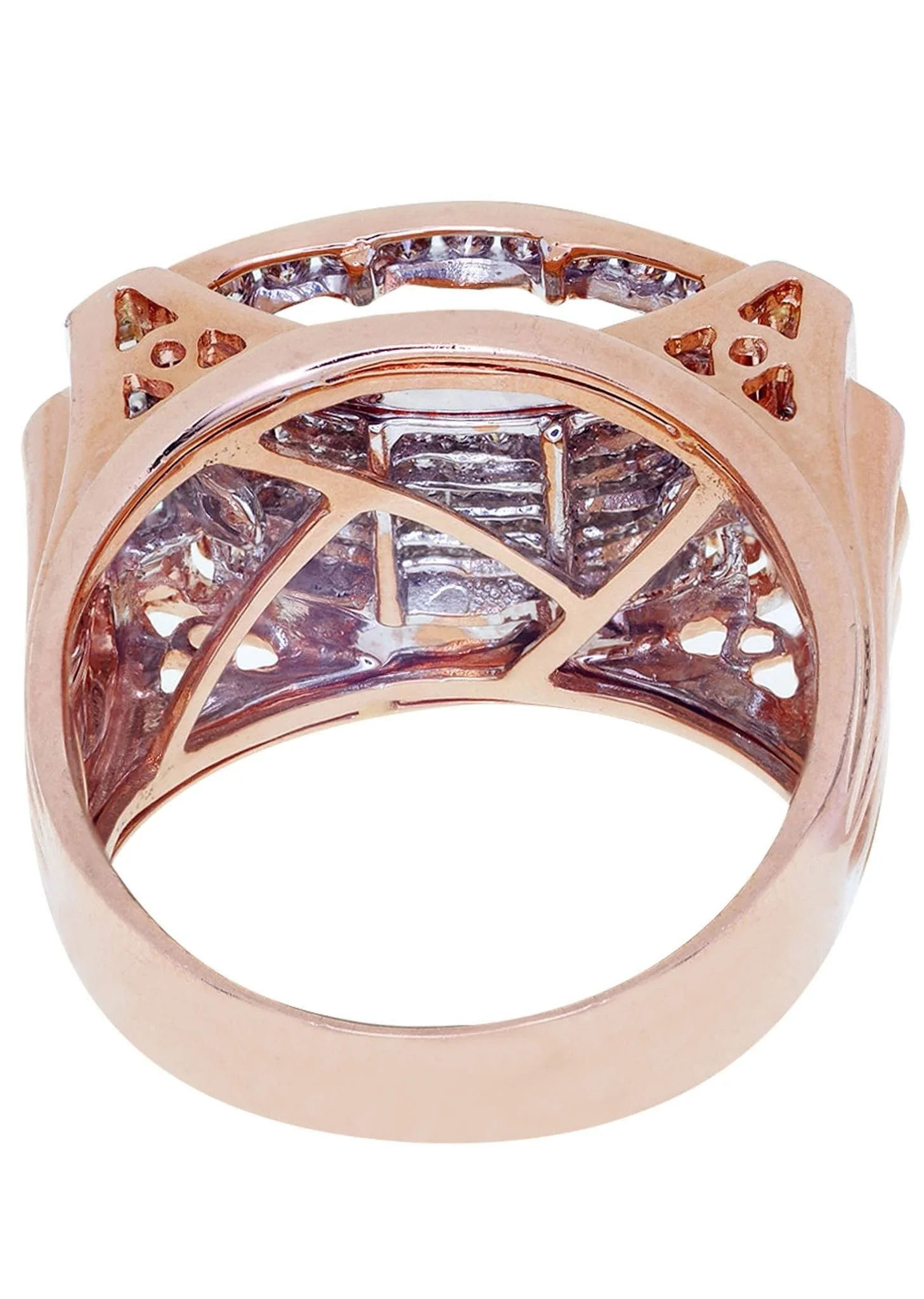 Rose Gold Mens Diamond Ring / Pinky Diamond Ring| 1.3 Carats - Image 3