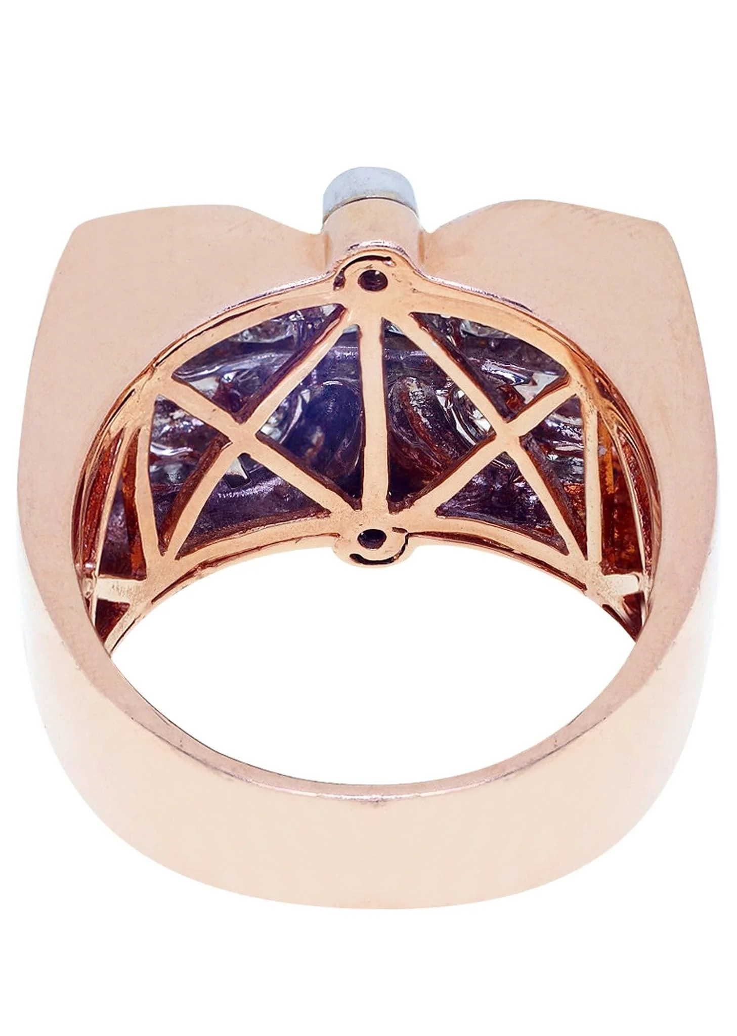 Rose Gold Mens Diamond Ring / Pinky Diamond Ring| 1.3 Carats - Image 3