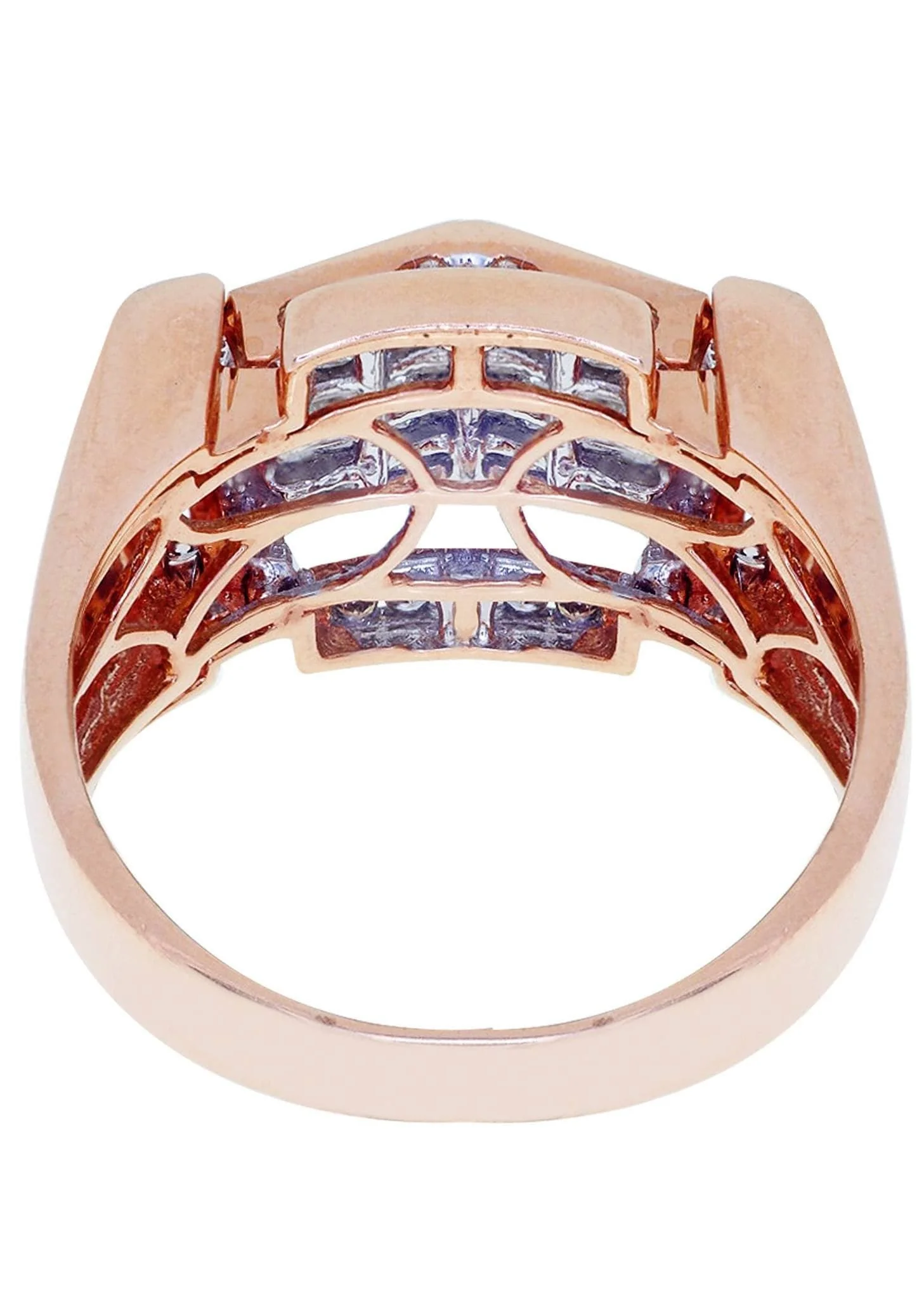 Rose Gold Mens Diamond Ring / Pinky Diamond Ring| 1.33 Carats - Image 3