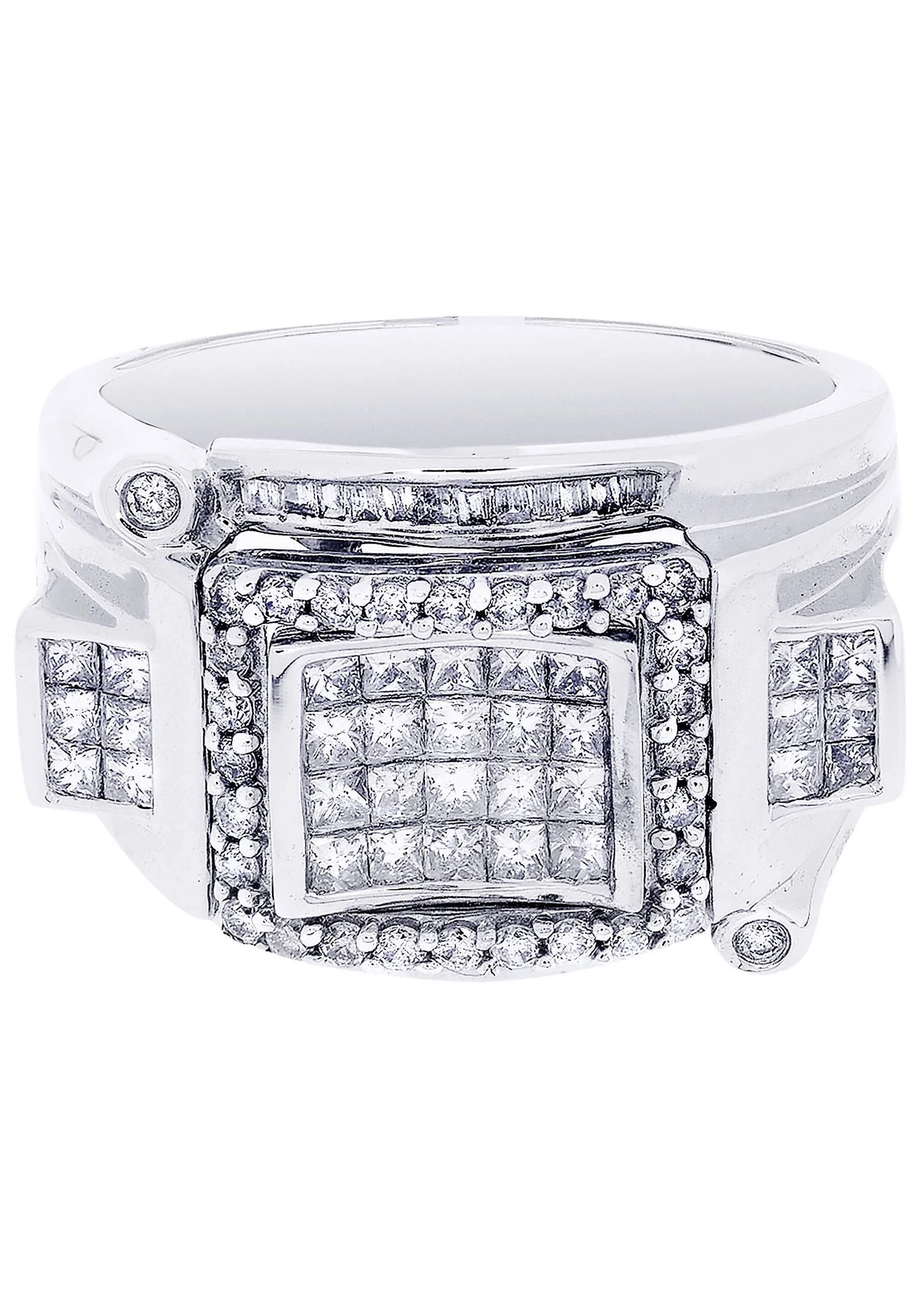 White Gold Mens Diamond Ring| 1.33 Carats| 12.39 Grams