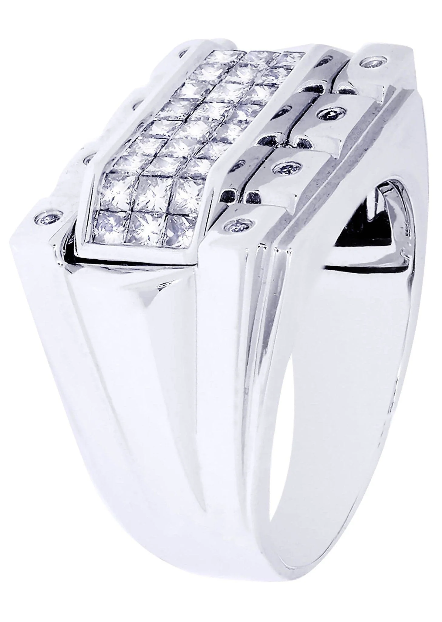 White Gold Mens Diamond Ring| 1.33 Carats| 13.87 Grams - Image 2
