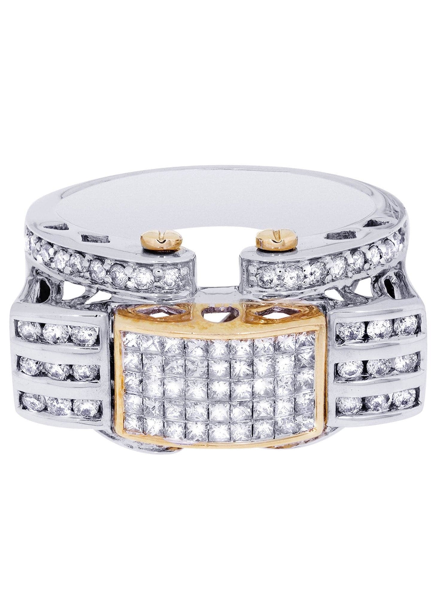 White Gold Mens Diamond Ring| 1.37 Carats| 13.37 Grams