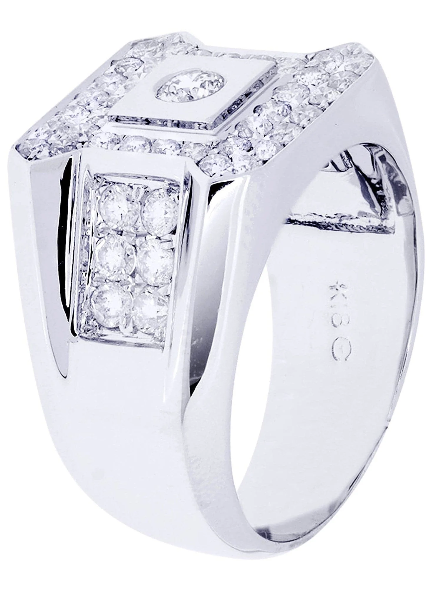 White Gold Pinky Diamond Ring| 1.39 Carats| 10.9 Grams - Image 2