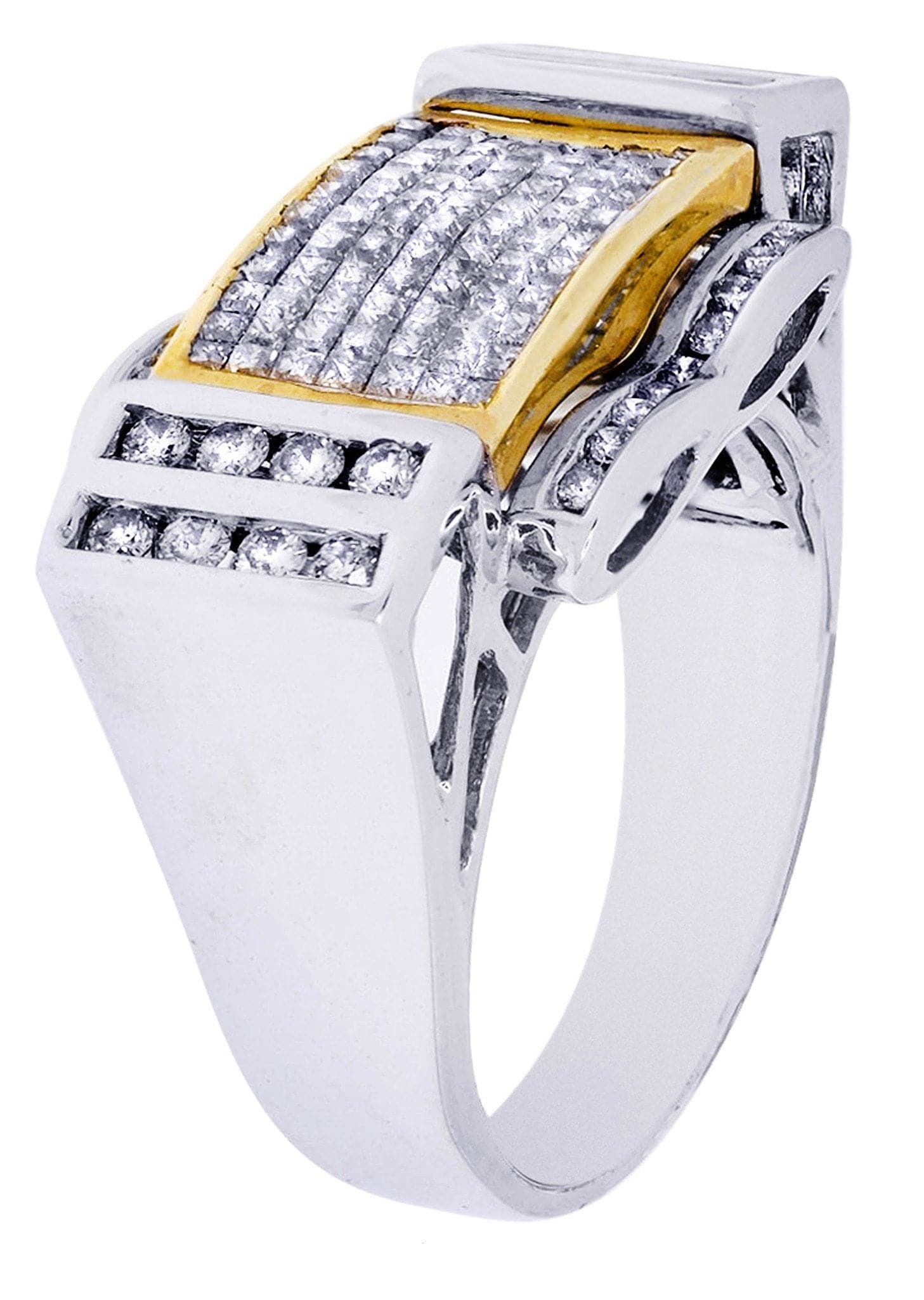 White Gold Mens Diamond Ring| 1.41 Carats| 11.41 Grams - Image 2