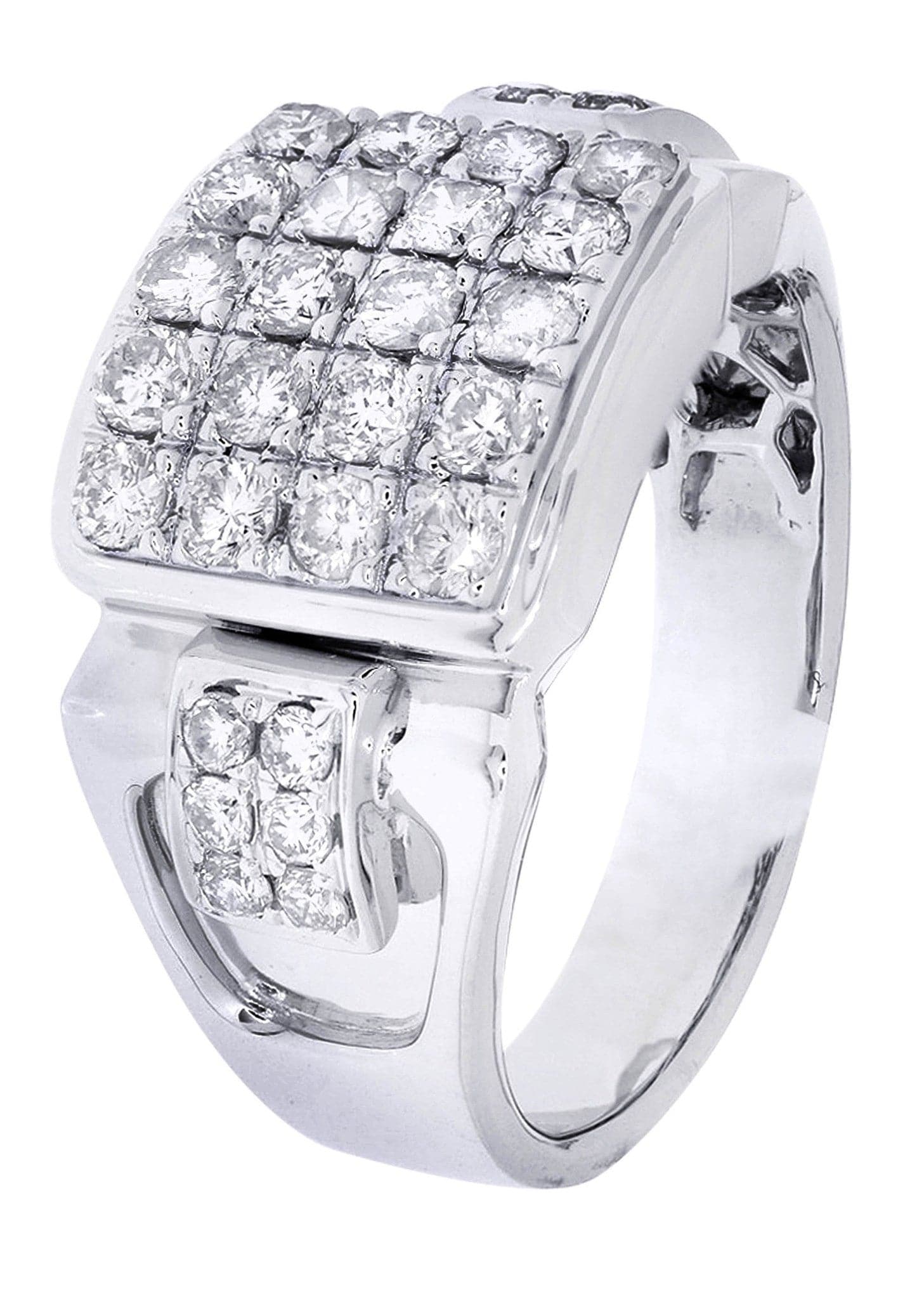 White Gold Mens Diamond Ring| 1.46 Carats| 9.94 Grams - Image 2