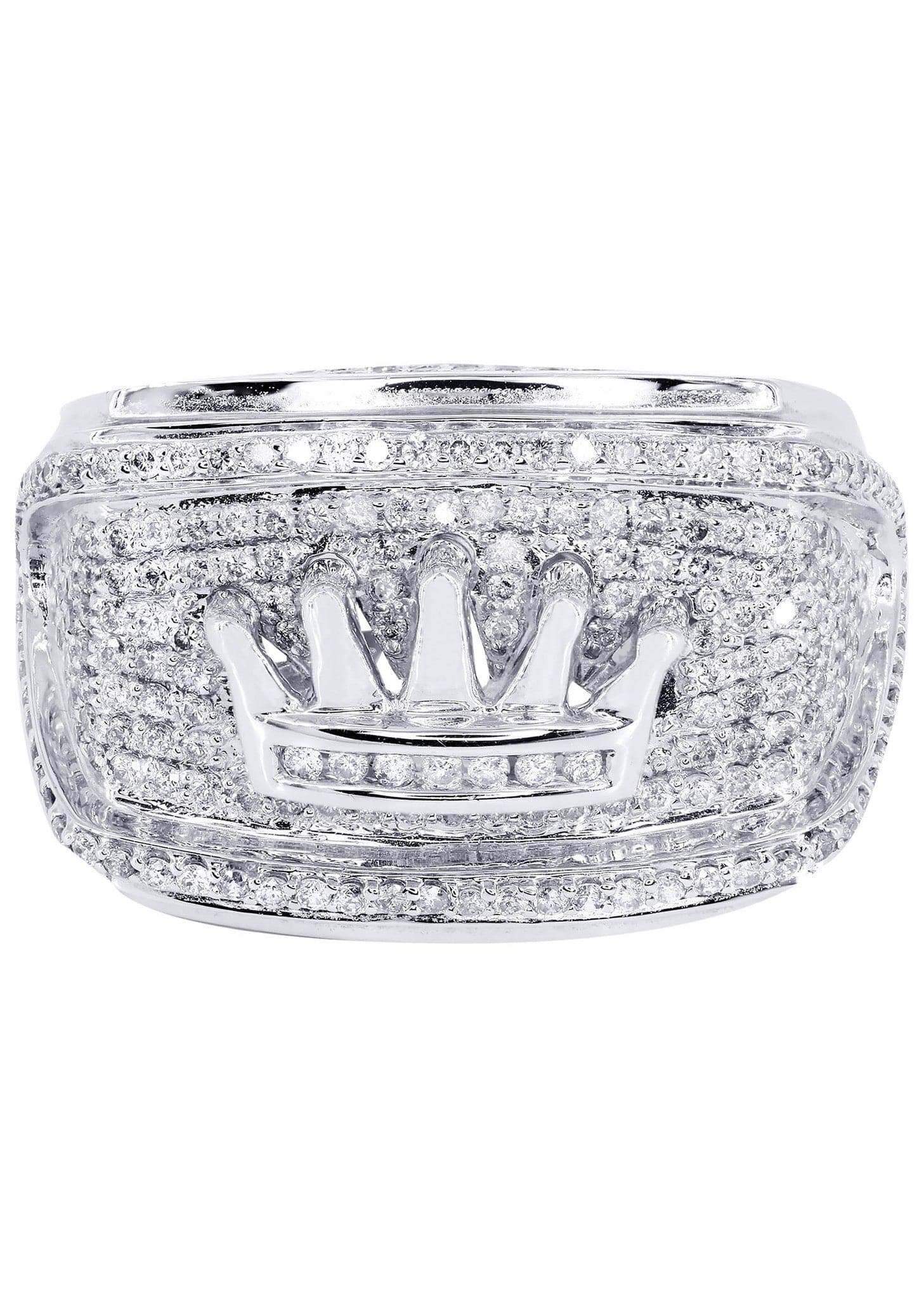 White Gold Mens Diamond Ring| 1.47 Carats| 15.44 Grams