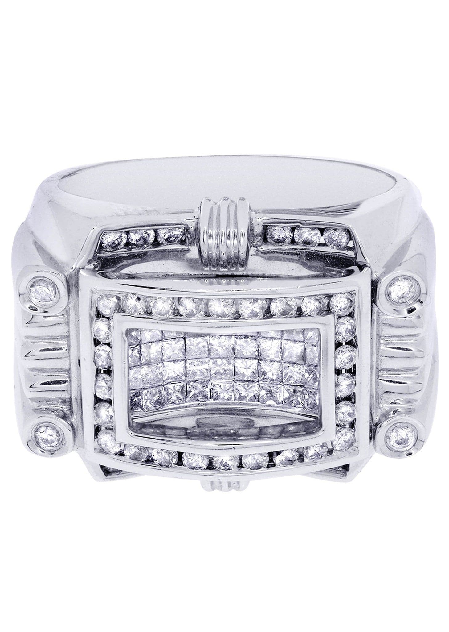White Gold Mens Diamond Ring| 1.49 Carats| 17.17 Grams