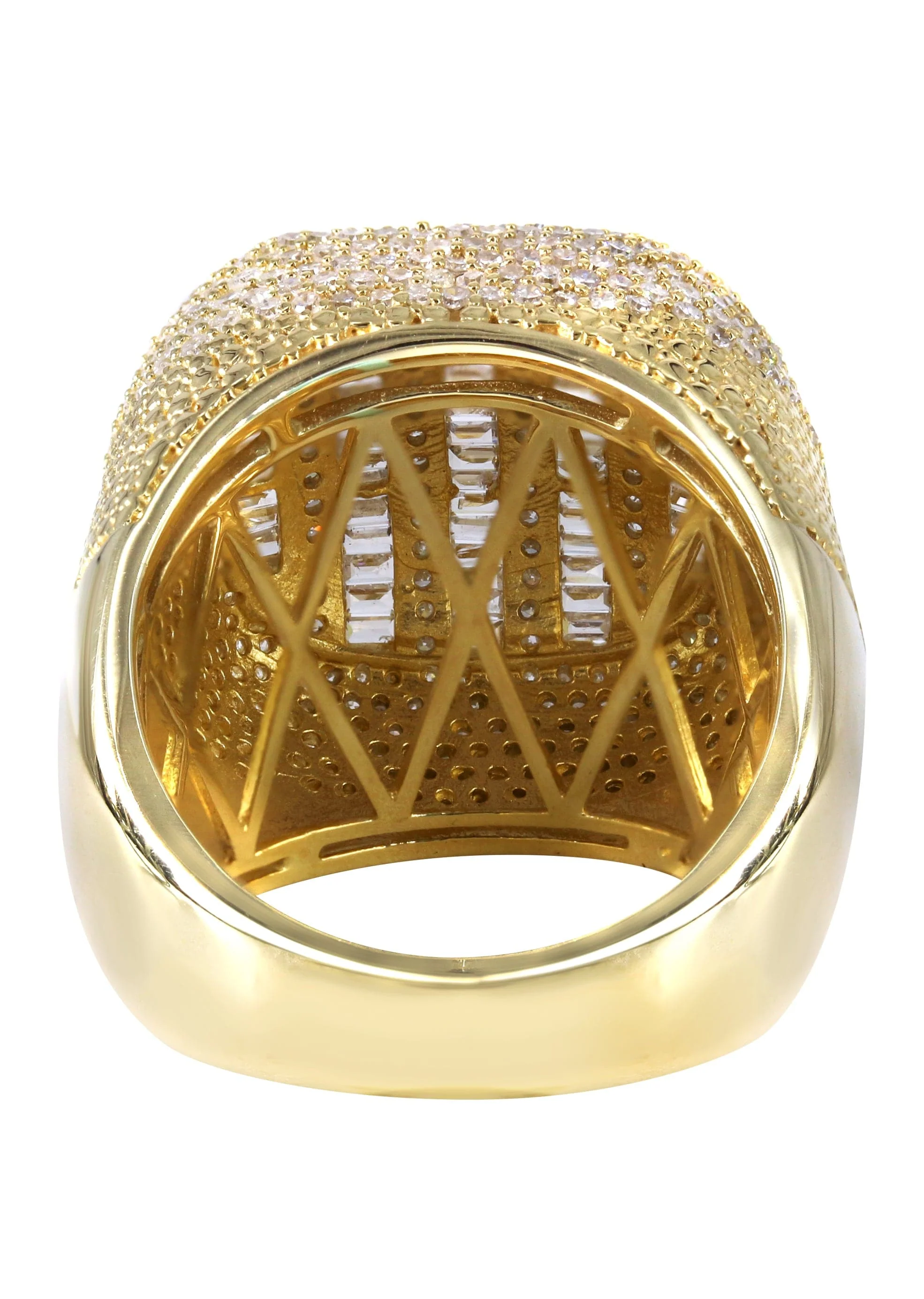 Mens Baguette Diamond Pinky Ring  | 4.15 Carats | 16.9 Grams - Image 3