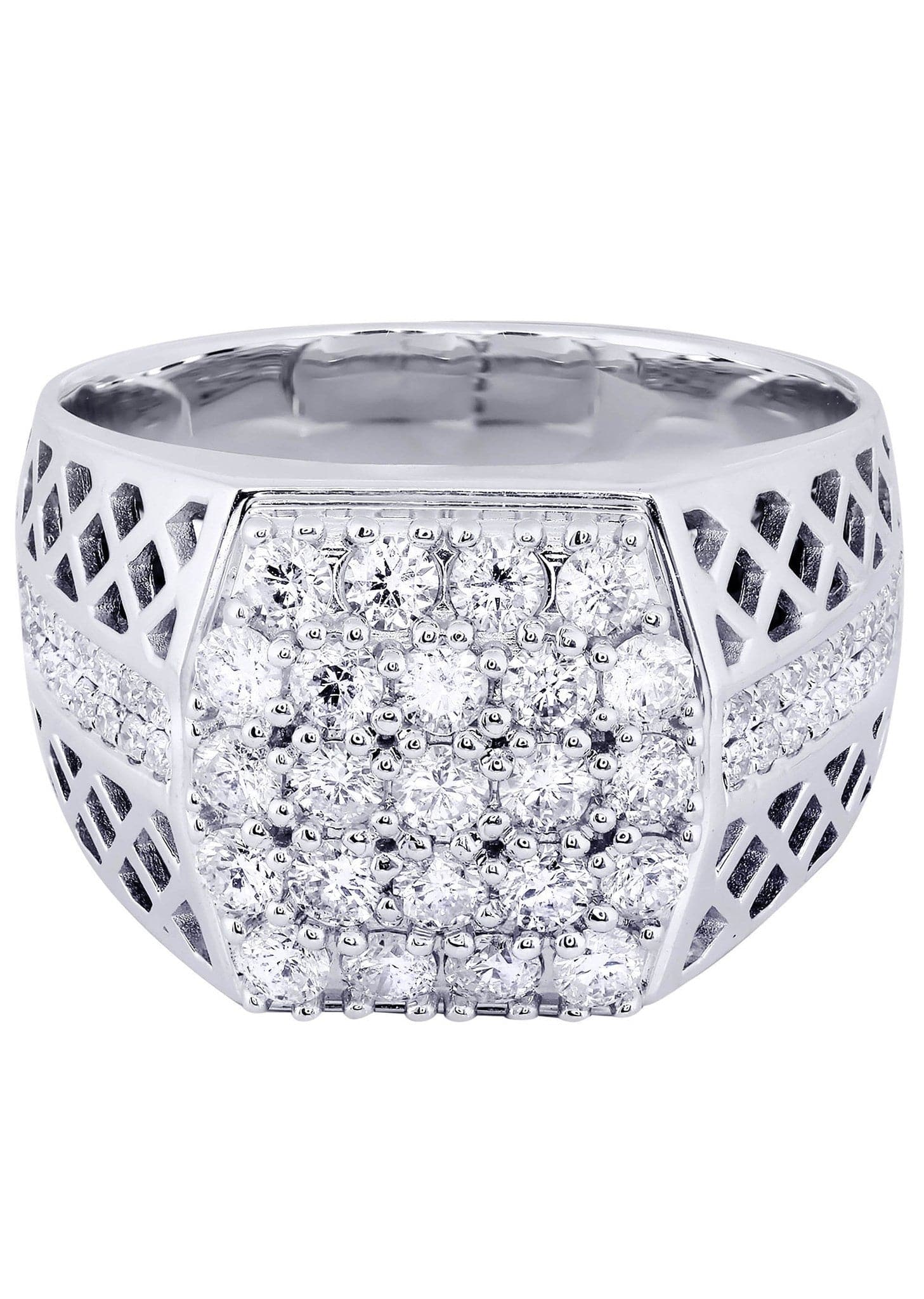 White Gold Mens Diamond Ring| 1.53 Carats| 12.89 Grams