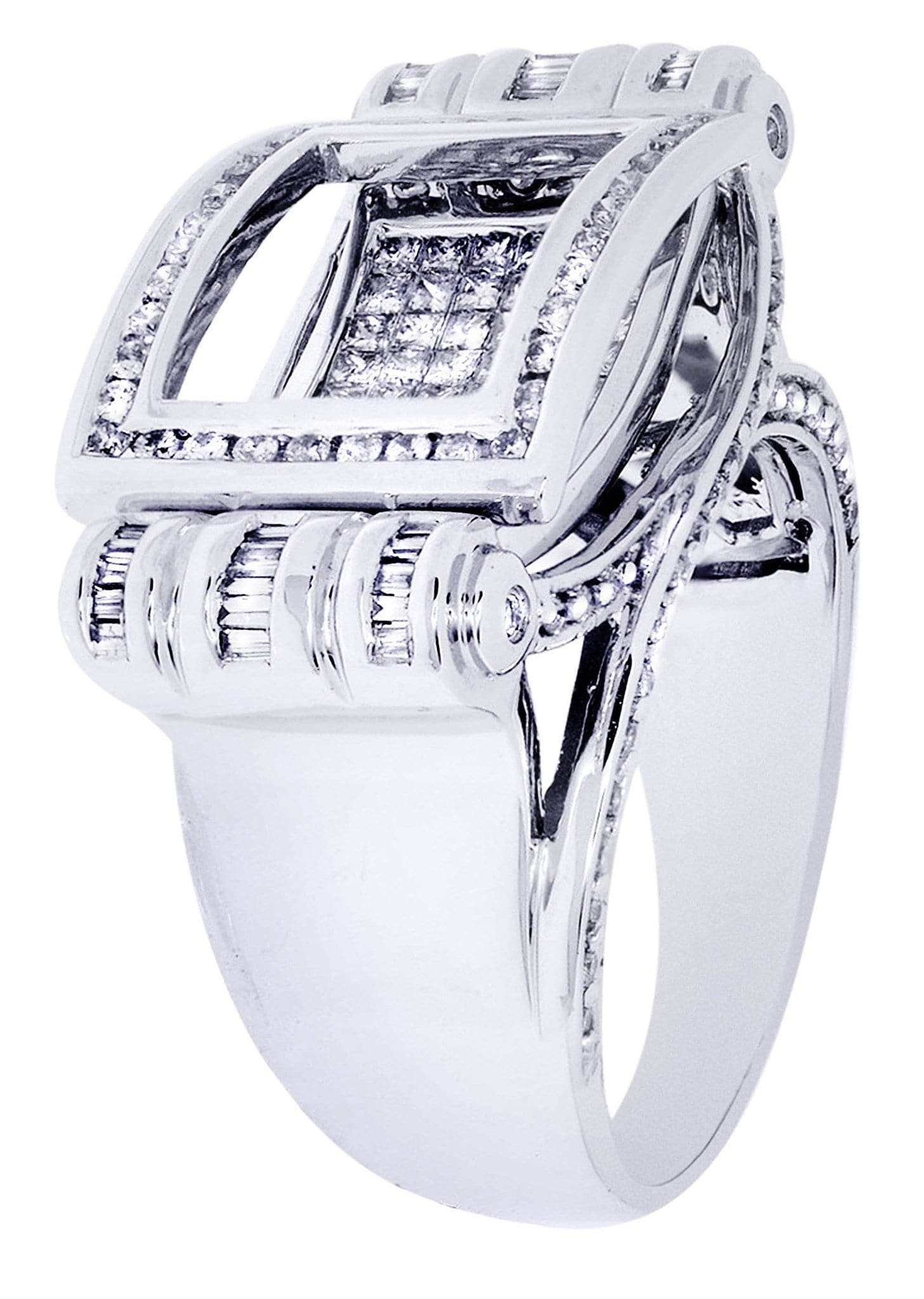 White Gold Mens Diamond Ring| 1.7 Carats| 15.5 Grams - Image 2