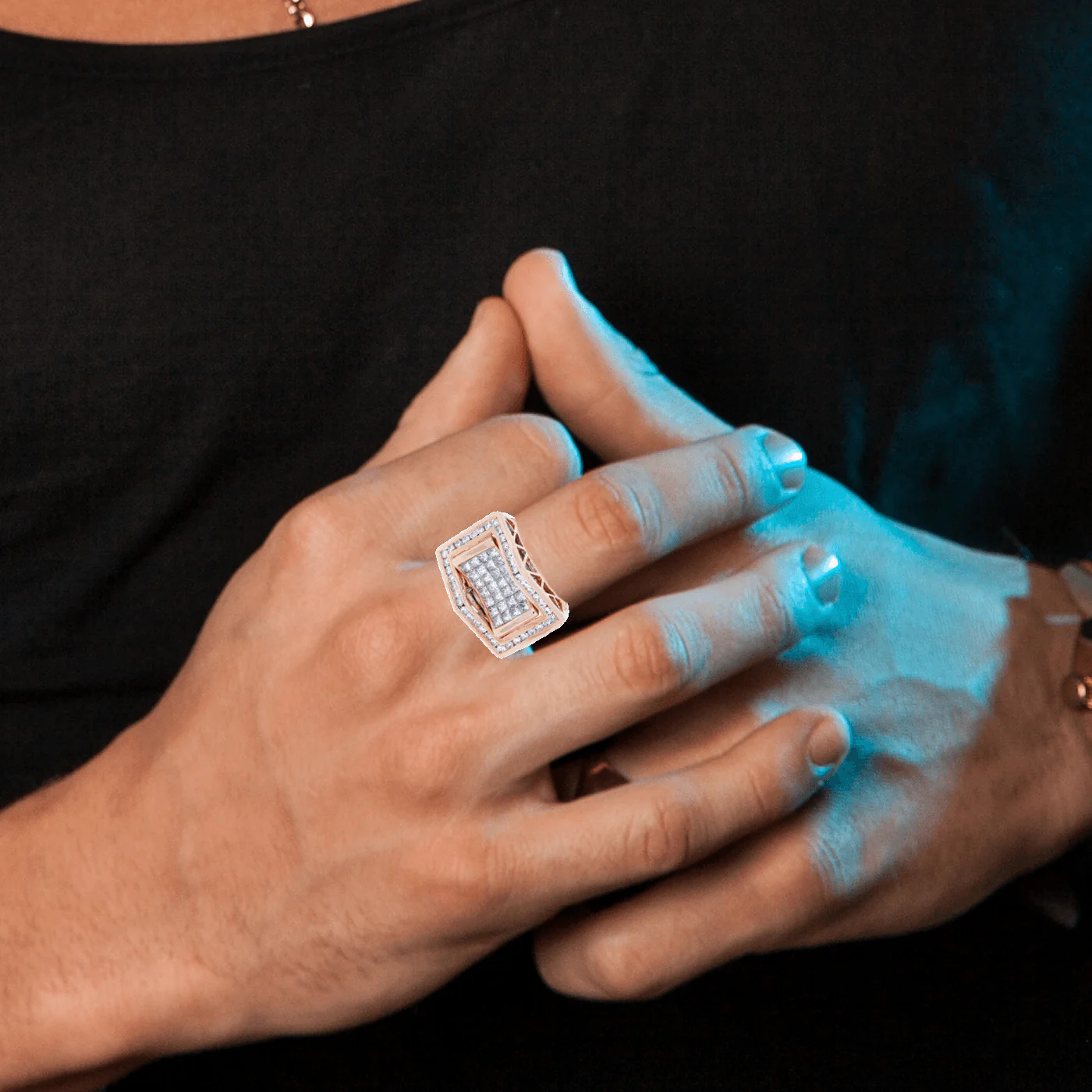 Rose Gold Mens Diamond Ring / Pinky Diamond Ring| 1.91 Carats - Image 4