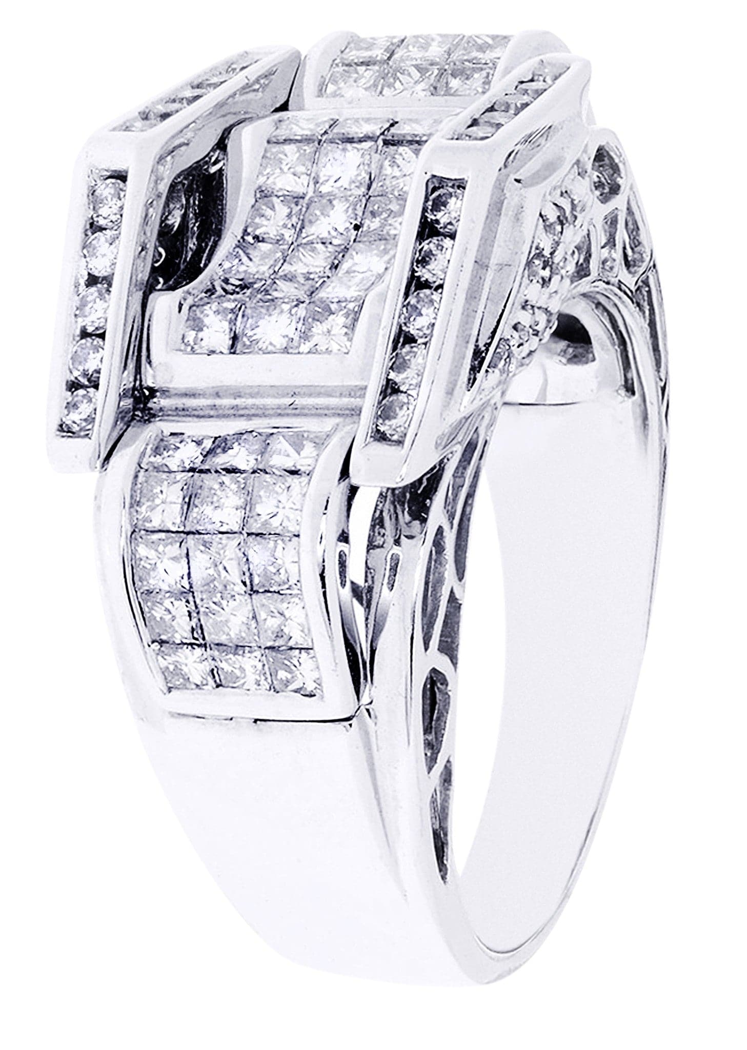 White Gold Mens Diamond Ring| 2.16 Carats| 11.15 Grams - Image 2