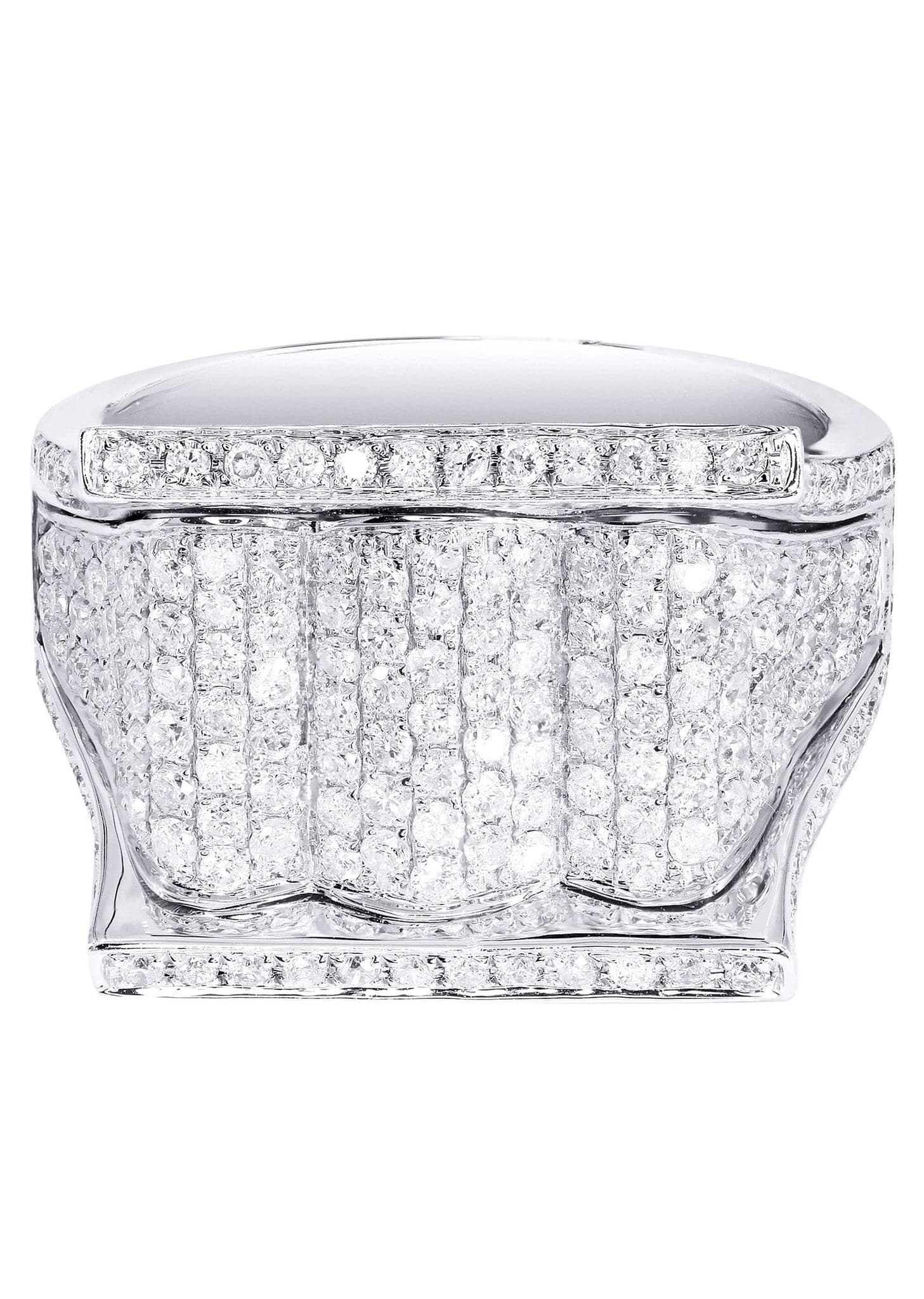 White Gold Mens Diamond Ring| 2.18 Carats| 11.35 Grams