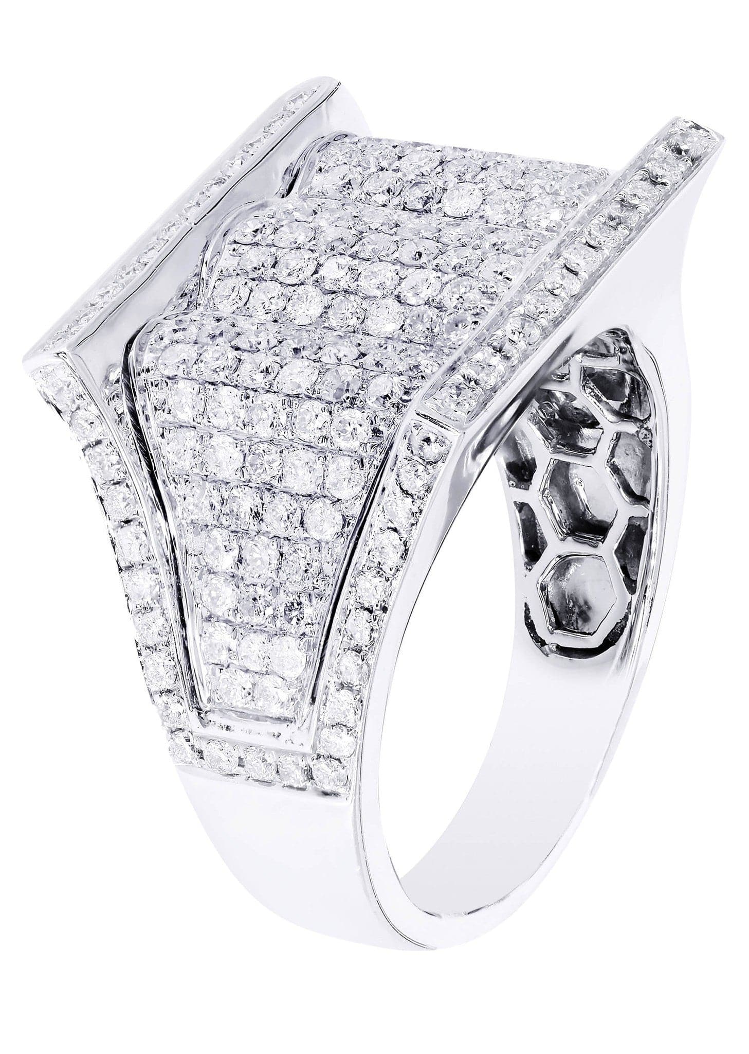 White Gold Mens Diamond Ring| 2.18 Carats| 11.35 Grams - Image 2