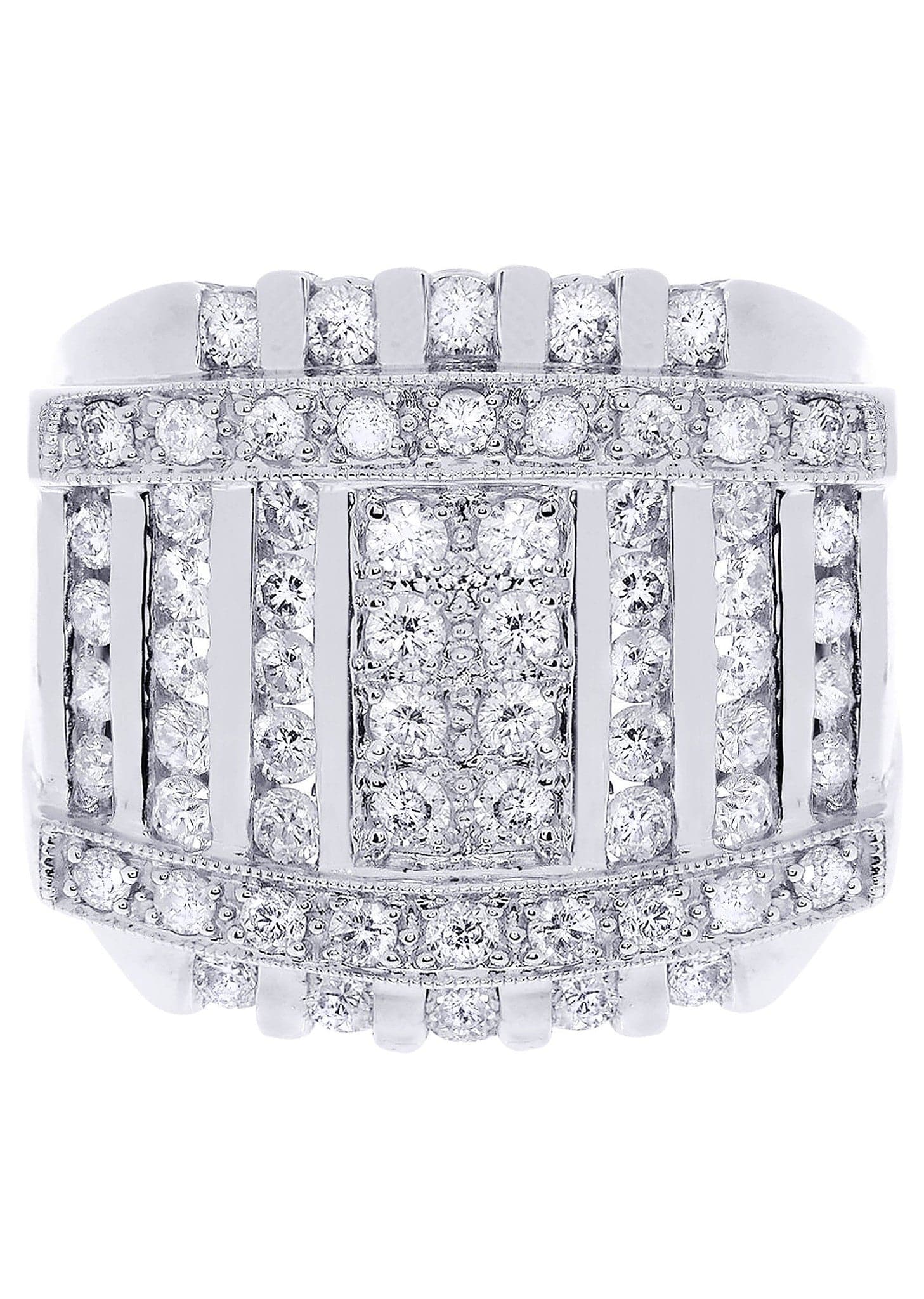 White Gold Mens Diamond Ring| 2.36 Carats| 18.86 Grams