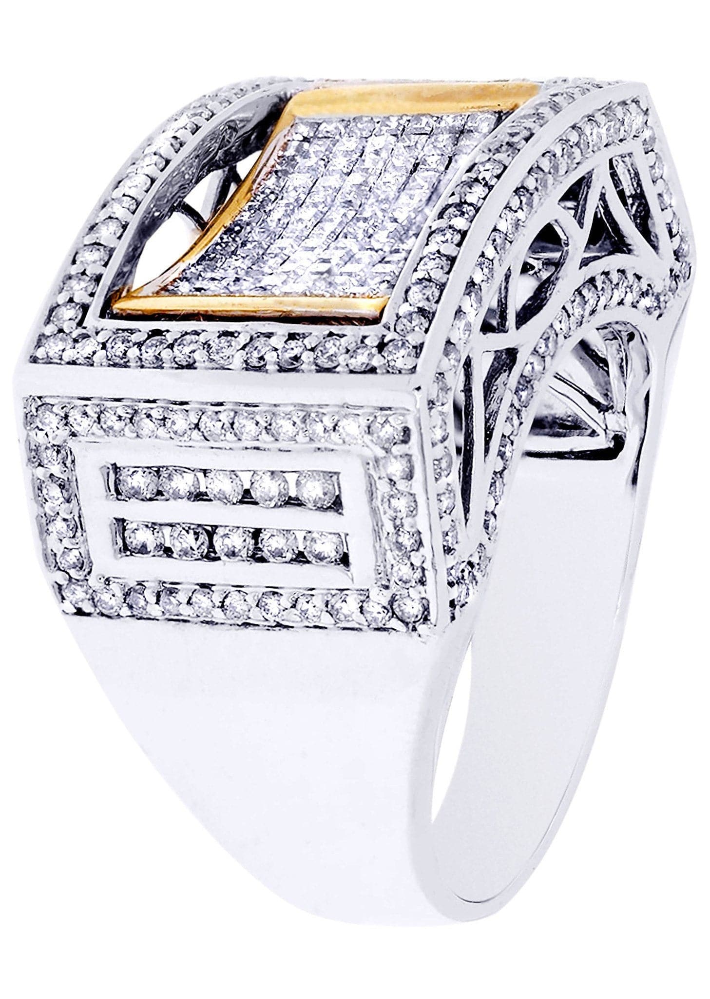 White Gold Mens Diamond Ring| 2.39 Carats| 15.35 Grams - Image 2