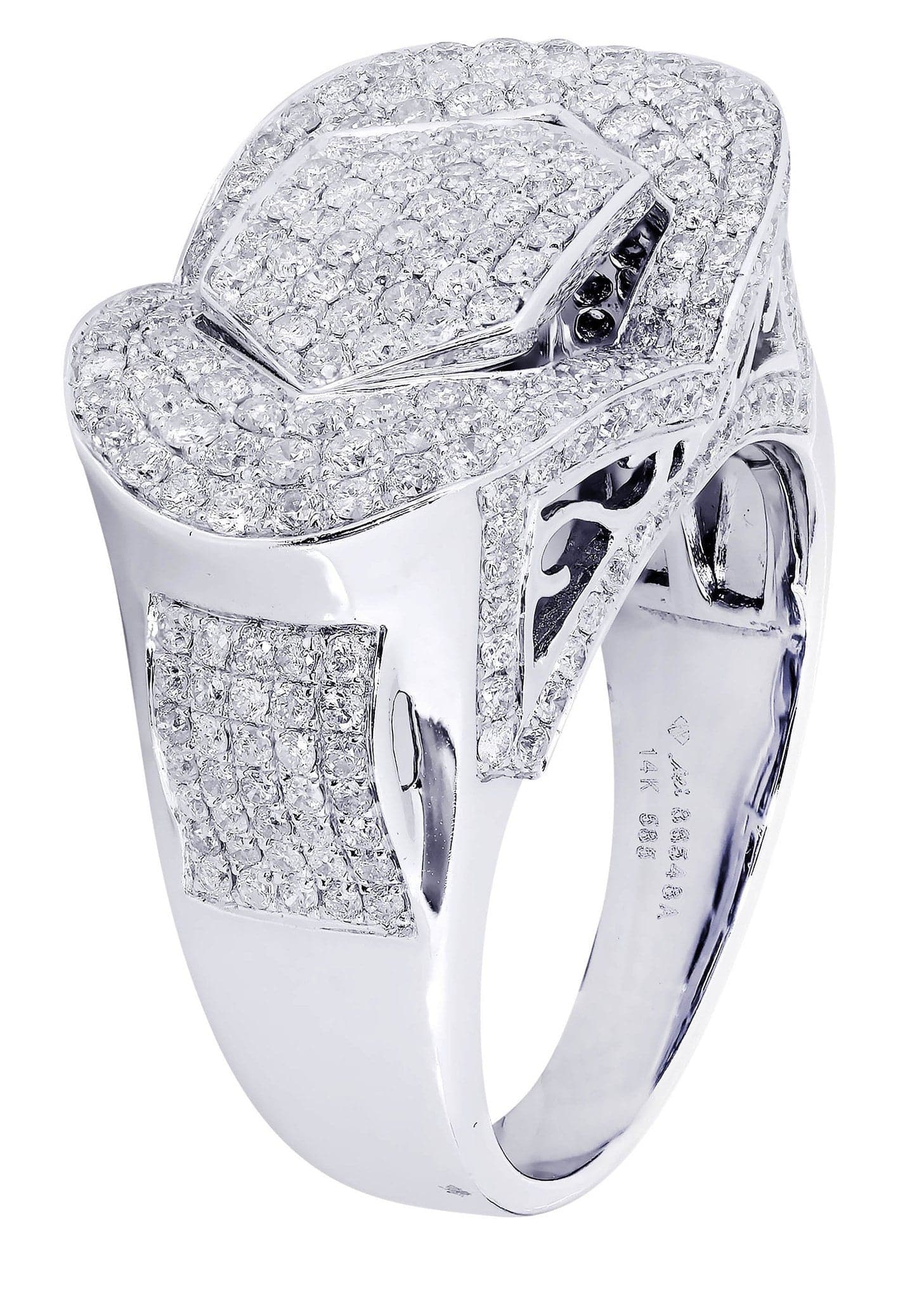 White Gold Mens Diamond Ring| 2.4 Carats| 12.78 Grams - Image 2