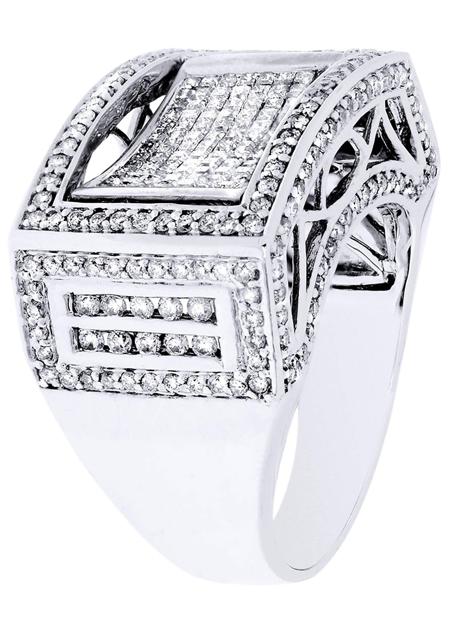 White Gold Mens Diamond Ring| 2.42 Carats| 15.75 Grams - Image 2