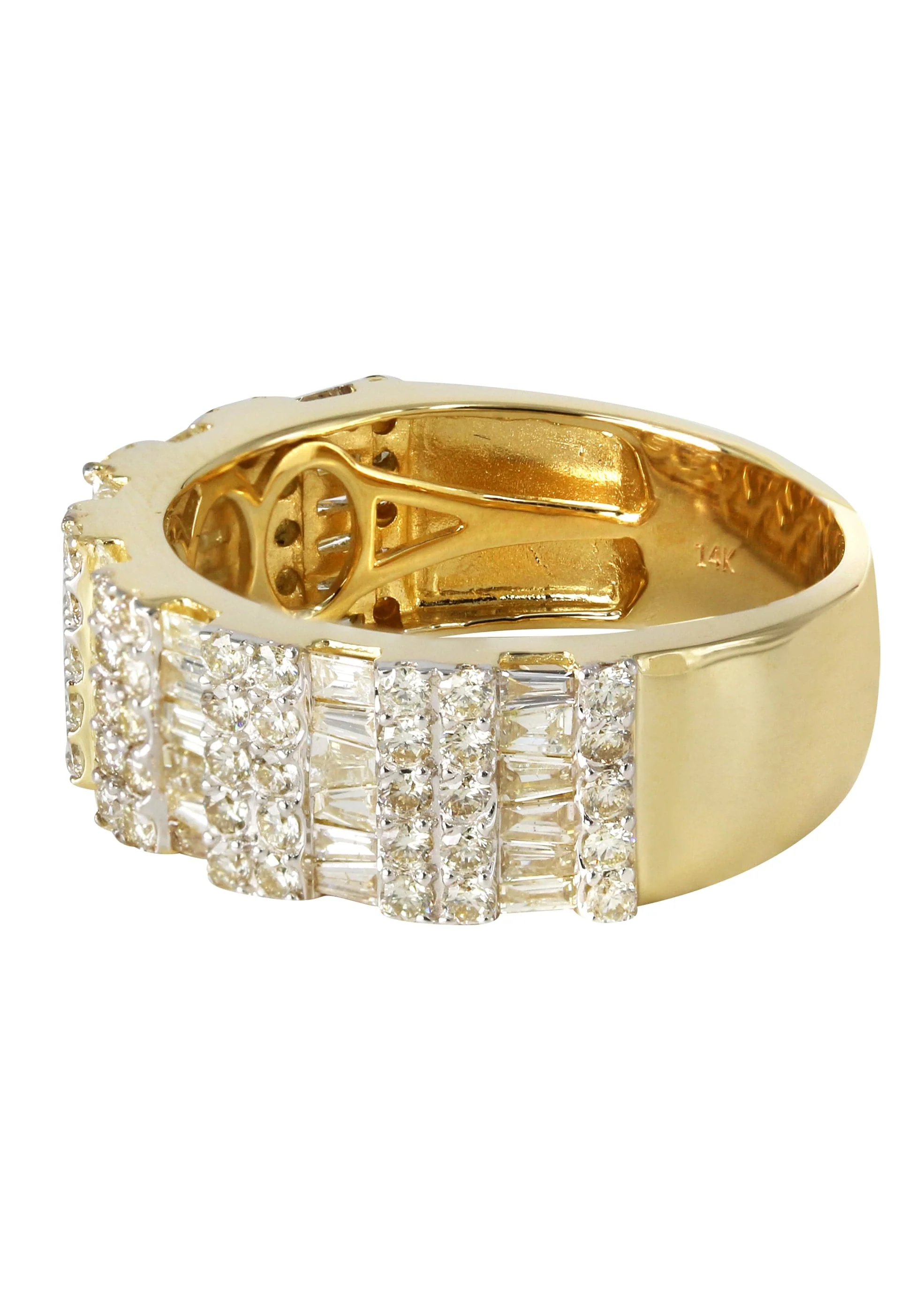 Mens Baguette Diamond Pinky Ring | 2.47 Carats | 9.1 Grams - Image 2