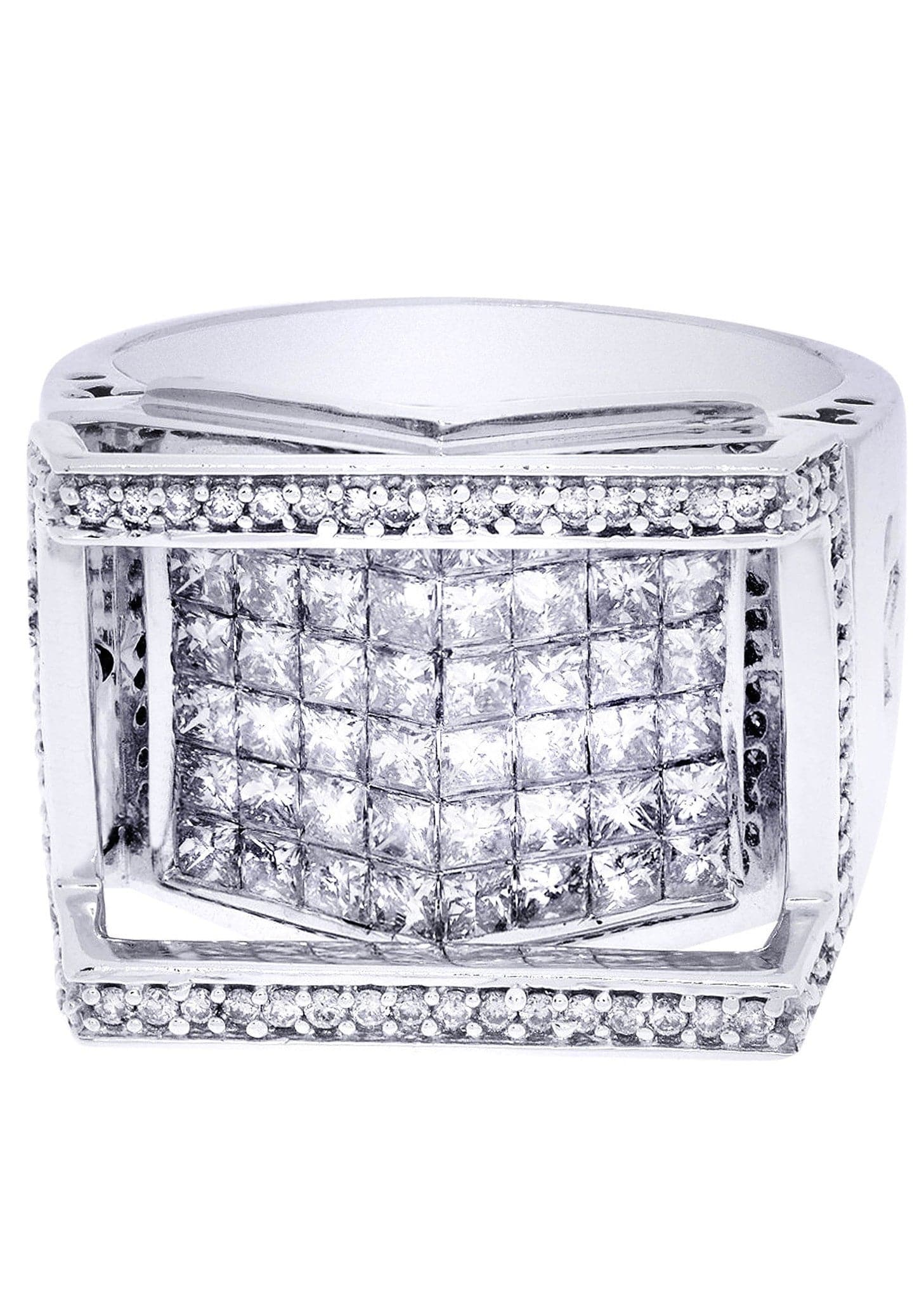 White Gold Mens Diamond Ring| 2.78 Carats| 13.79 Grams
