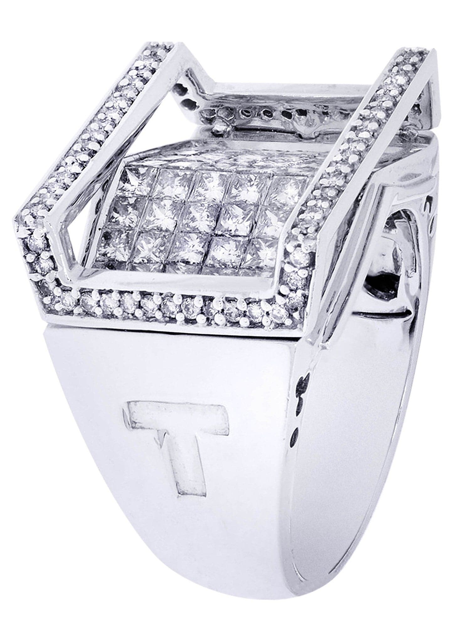 White Gold Mens Diamond Ring| 2.78 Carats| 13.79 Grams - Image 2