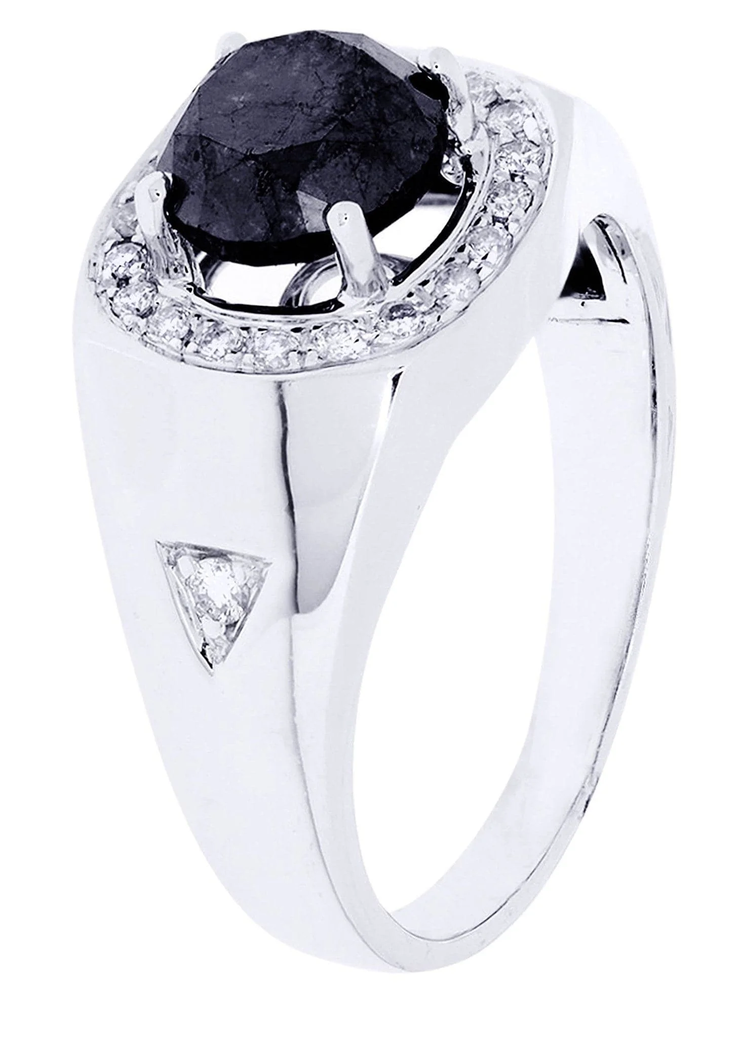 White Gold Mens Diamond Ring| 2.8 Carats| 6.76 Grams - Image 2