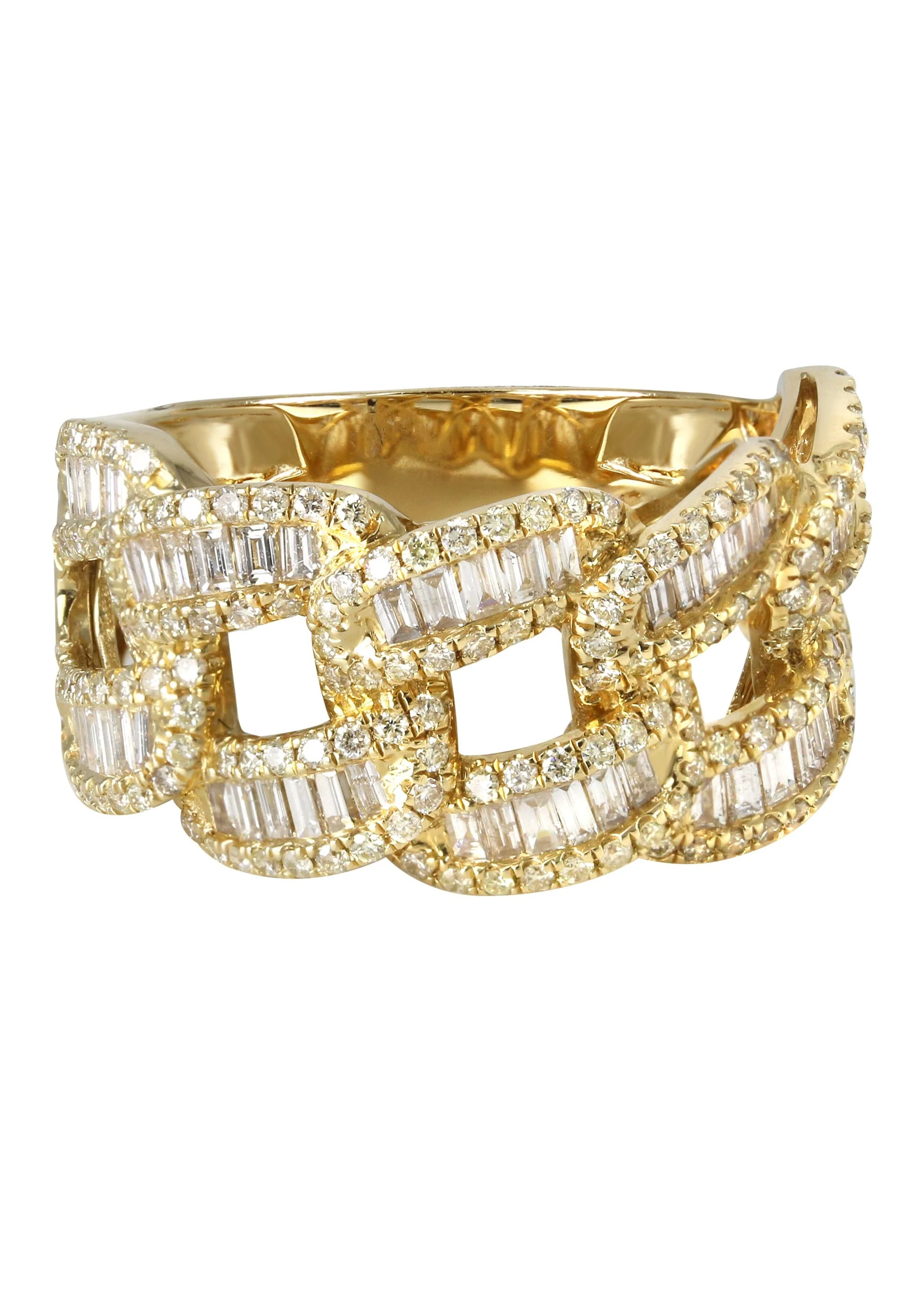 Mens Miami Cuban Baguette Diamond Pinky Ring | 2.31 Carats | 7.4 Grams