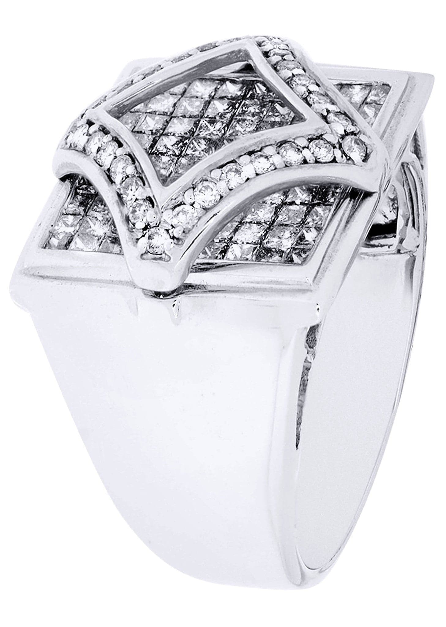 White Gold Mens Diamond Ring| 2 Carats| 11.15 Grams - Image 2