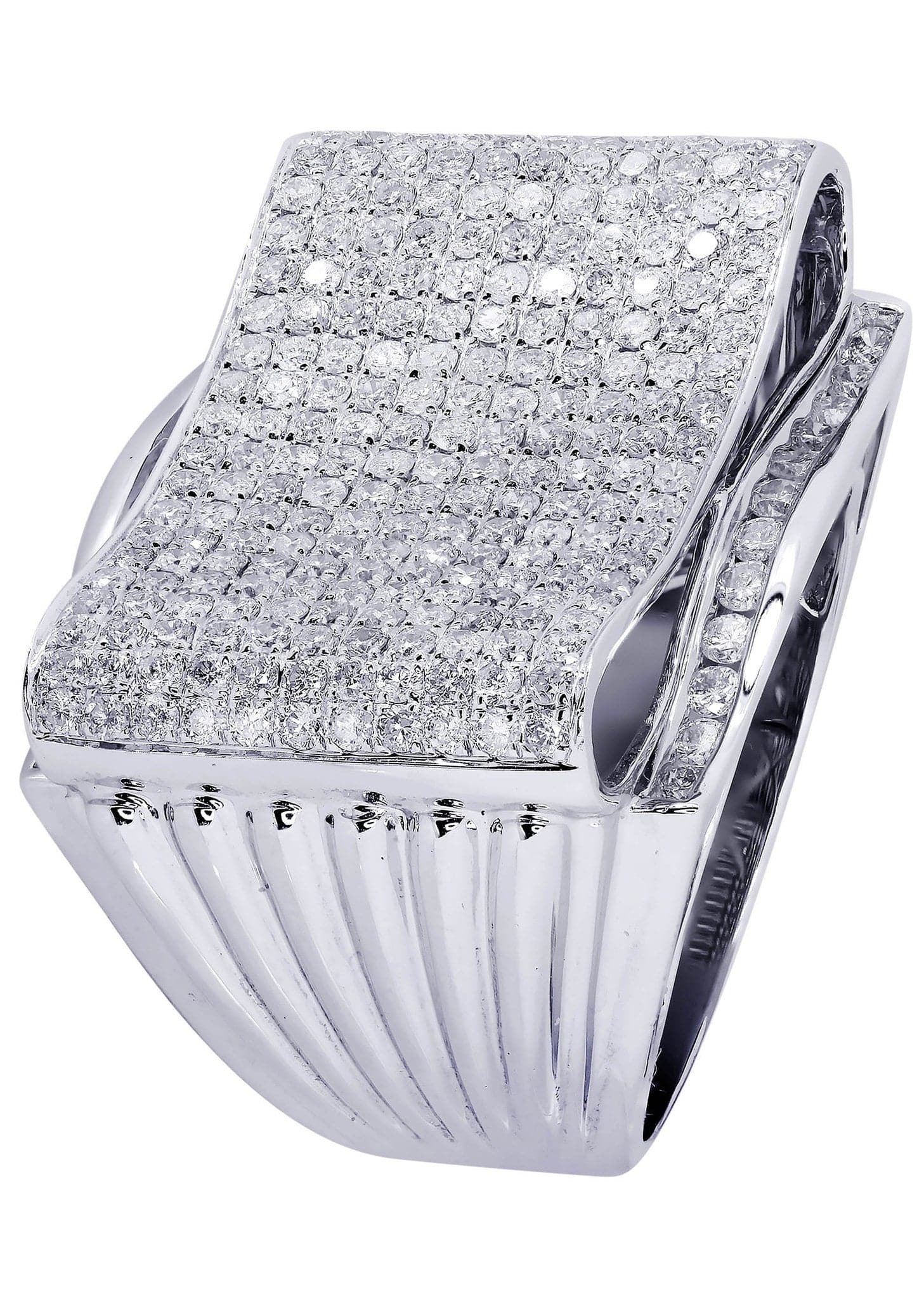 White Gold Mens Diamond Ring| 3.1 Carats| 18.39 Grams - Image 2