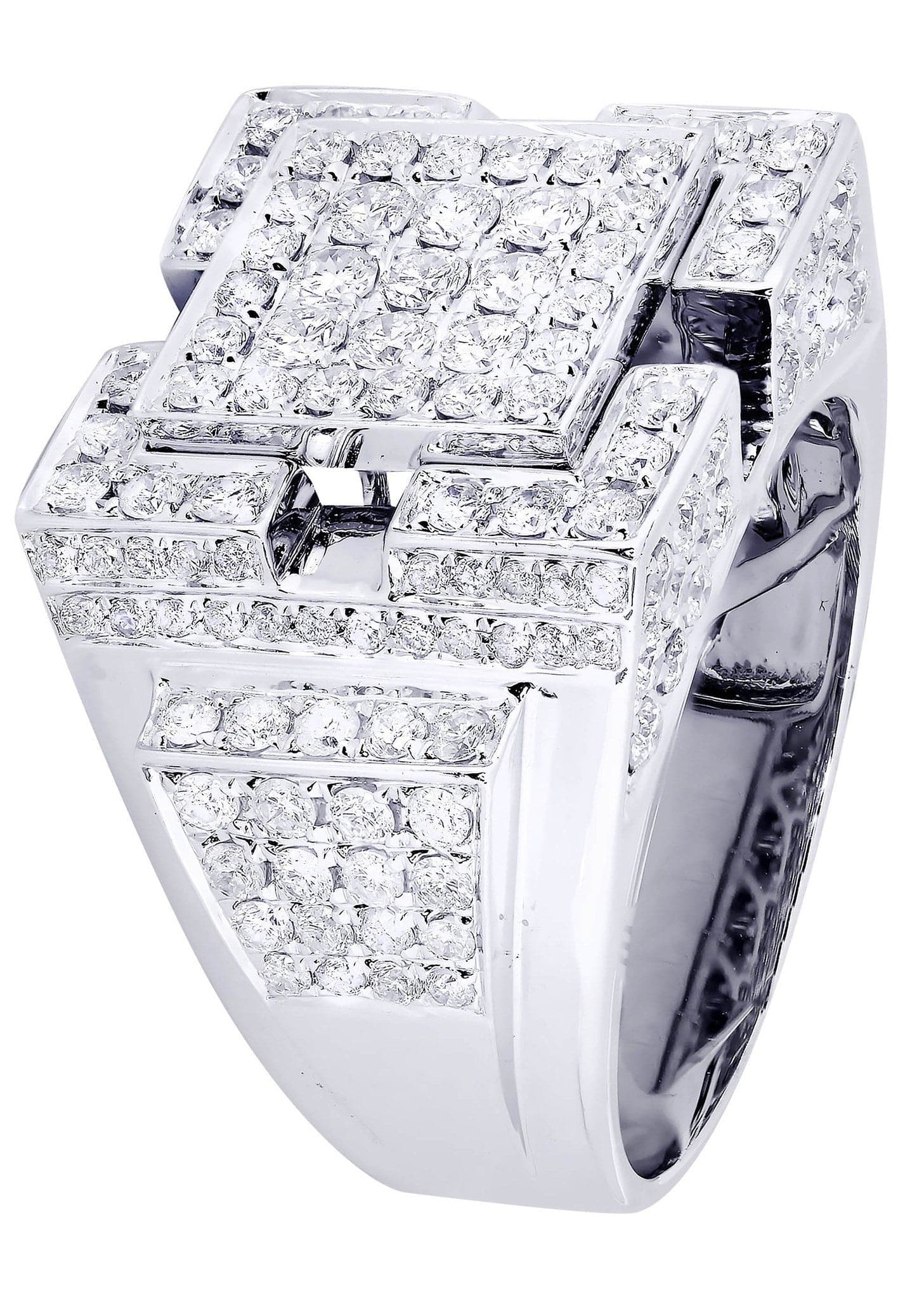 White Gold Mens Diamond Ring| 3.16 Carats| 13.49 Grams - Image 2