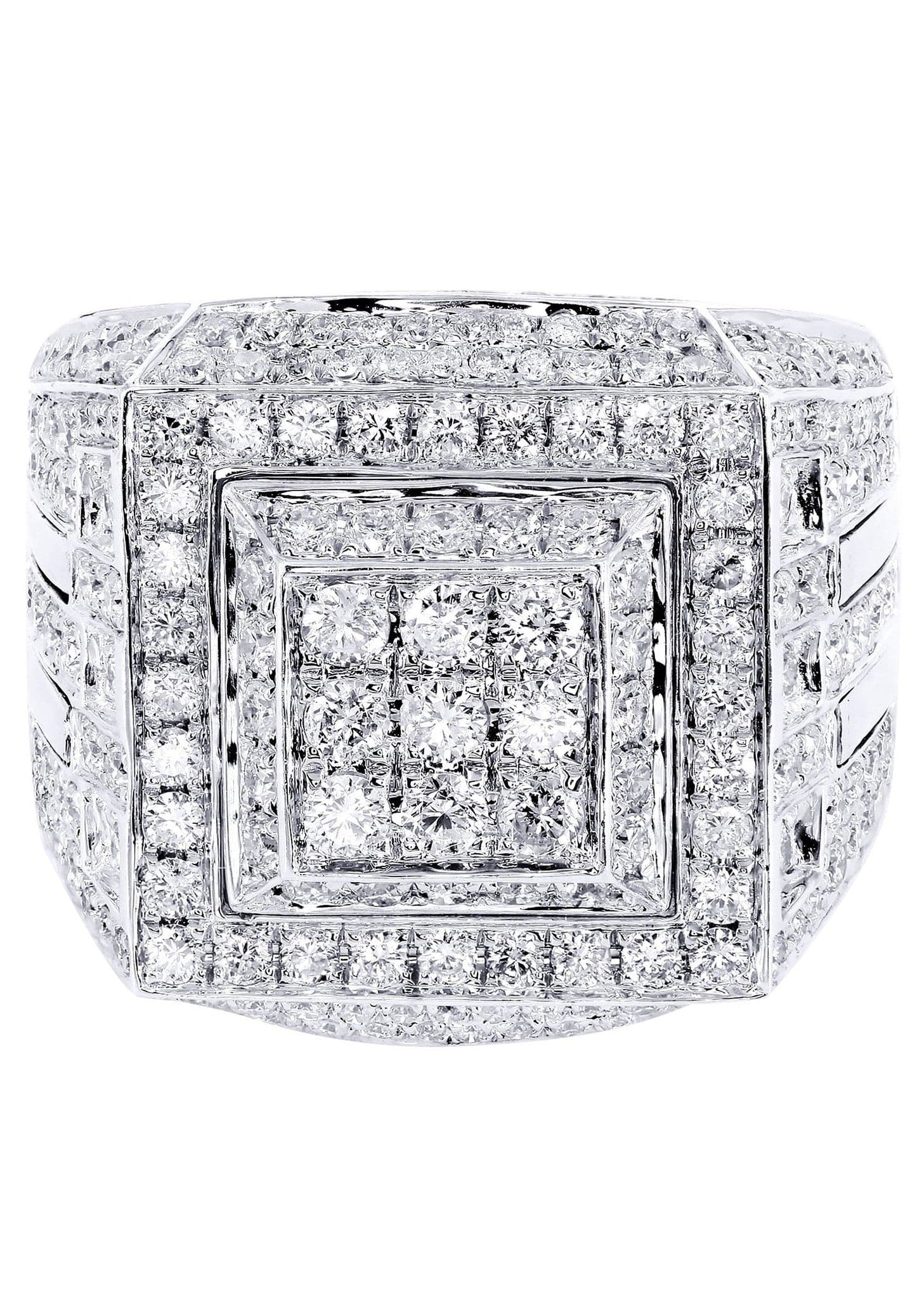 White Gold Mens Diamond Ring| 3.17 Carats| 14.5 Grams
