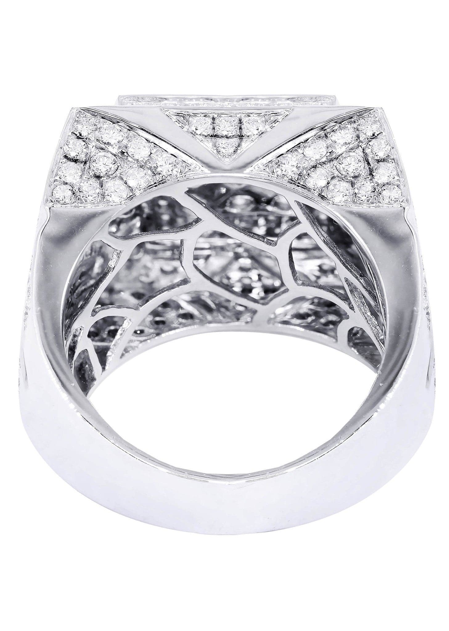 White Gold Mens Diamond Ring| 3.65 Carats| 18.53 Grams - Image 3