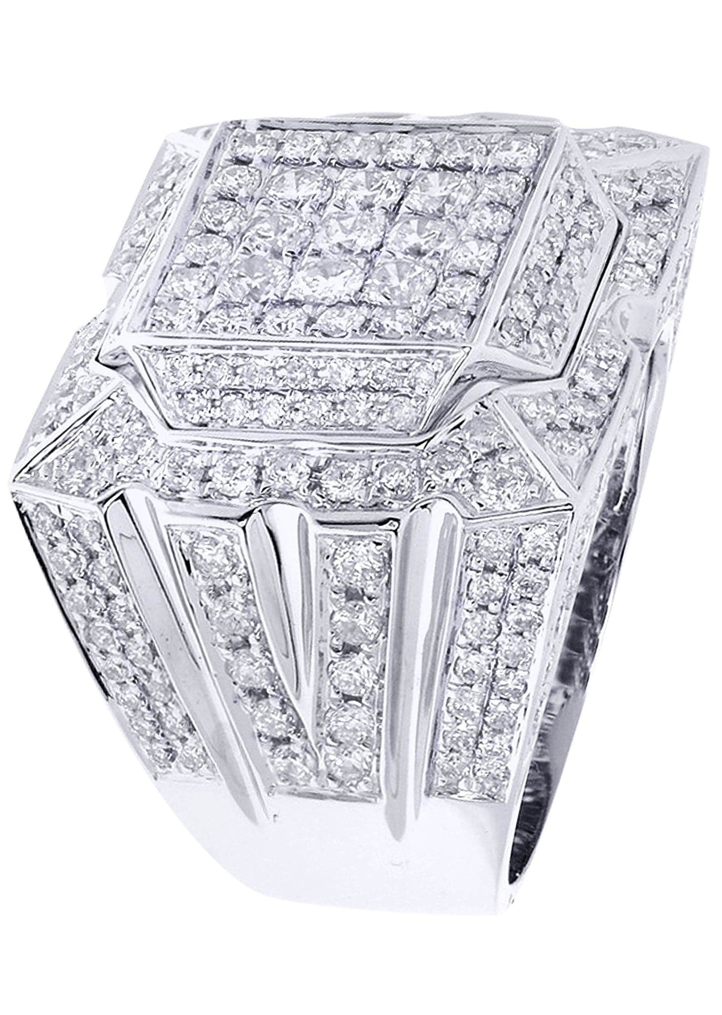 White Gold Mens Diamond Ring| 3.71 Carats| 16.37 Grams - Image 2